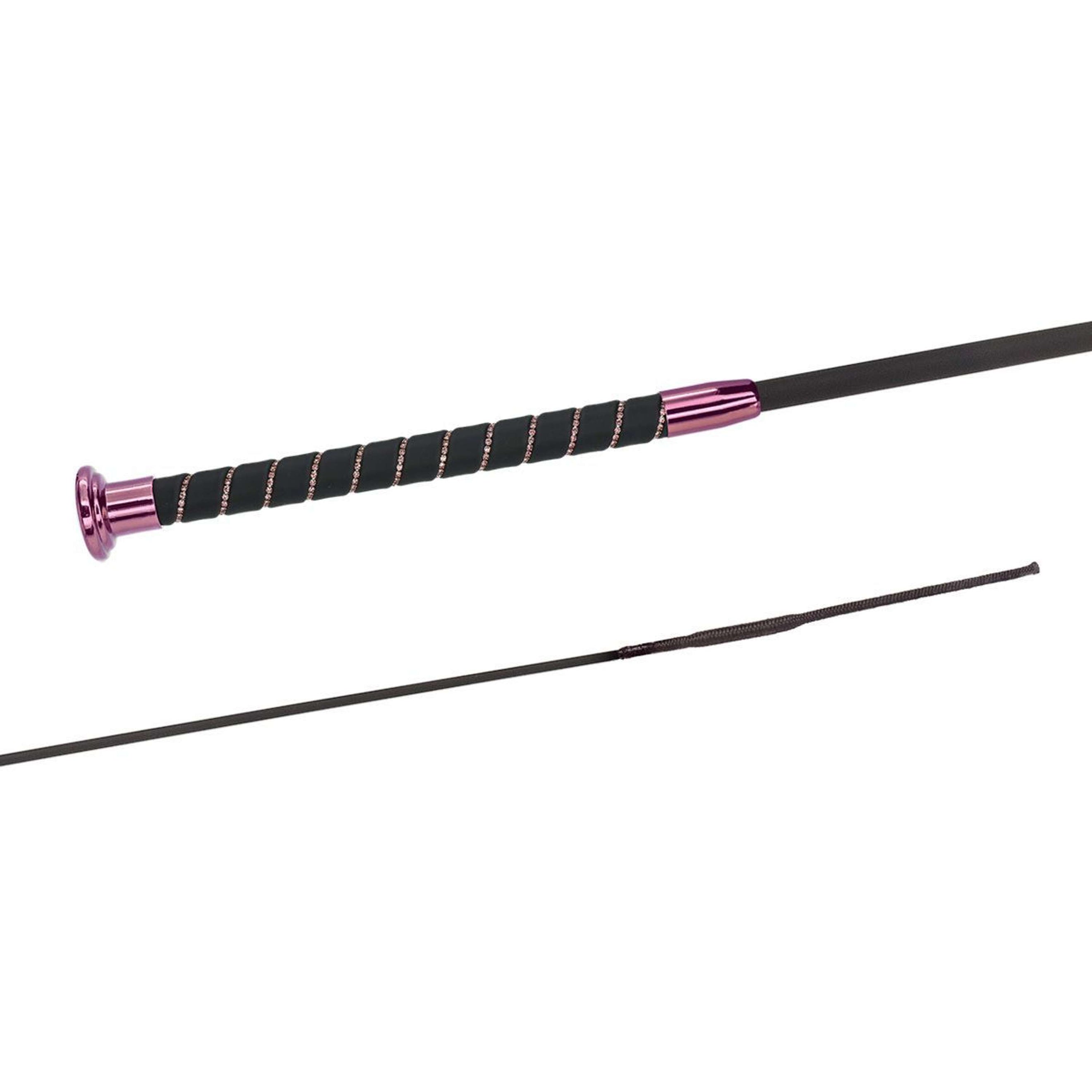 Fleck Dressage Whip SilkTouch Crystal Pink