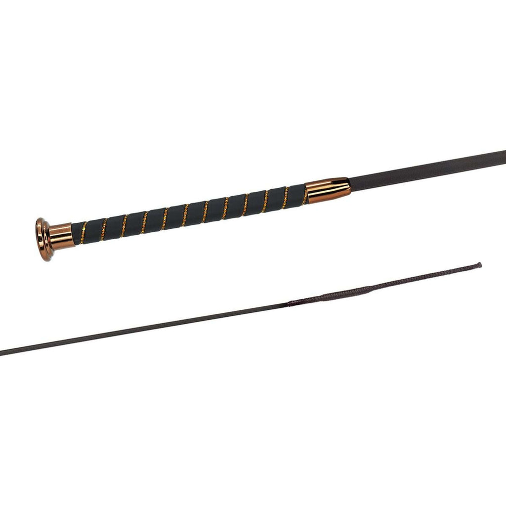 Fleck Dressage Whip SilkTouch Crystal Coffee-Brown