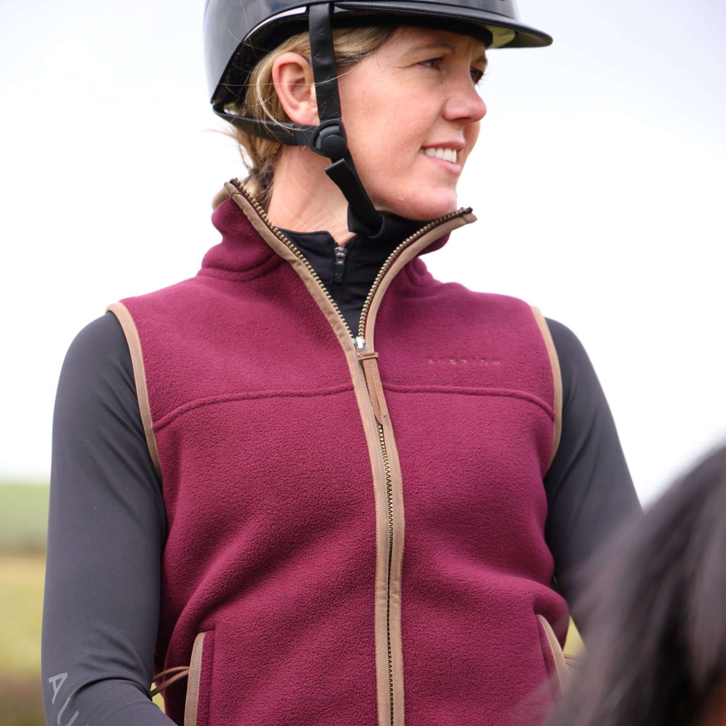 Aubrion by Shires Bodywarmer Original Fleece Maroon