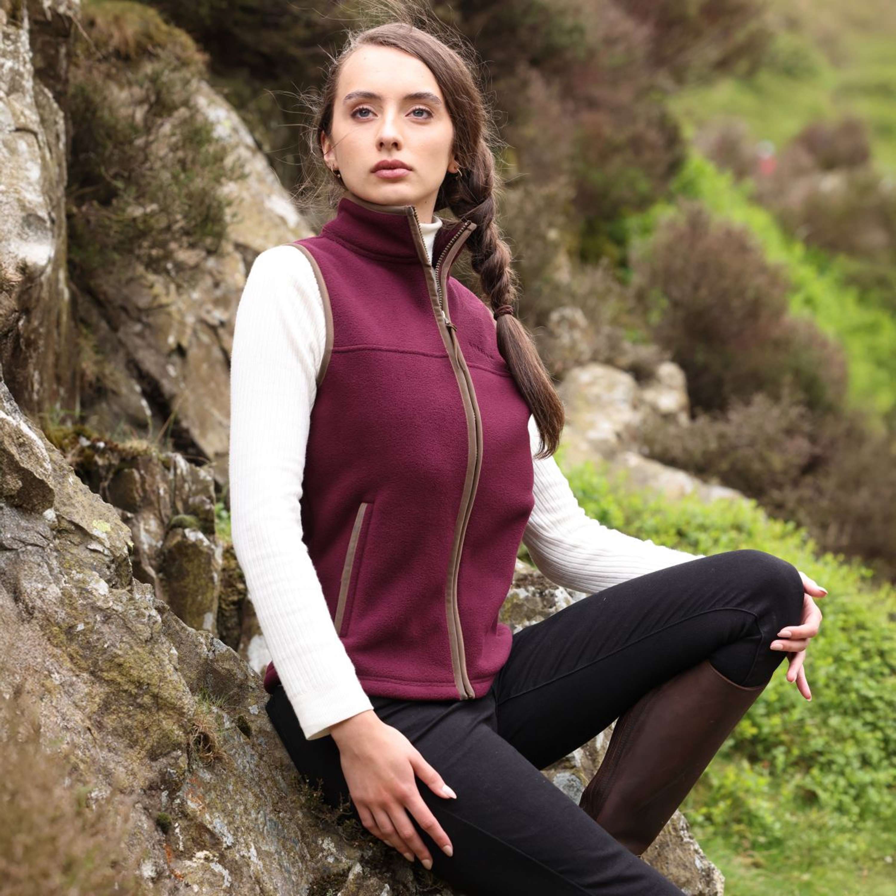 Aubrion by Shires Bodywarmer Original Fleece Maroon