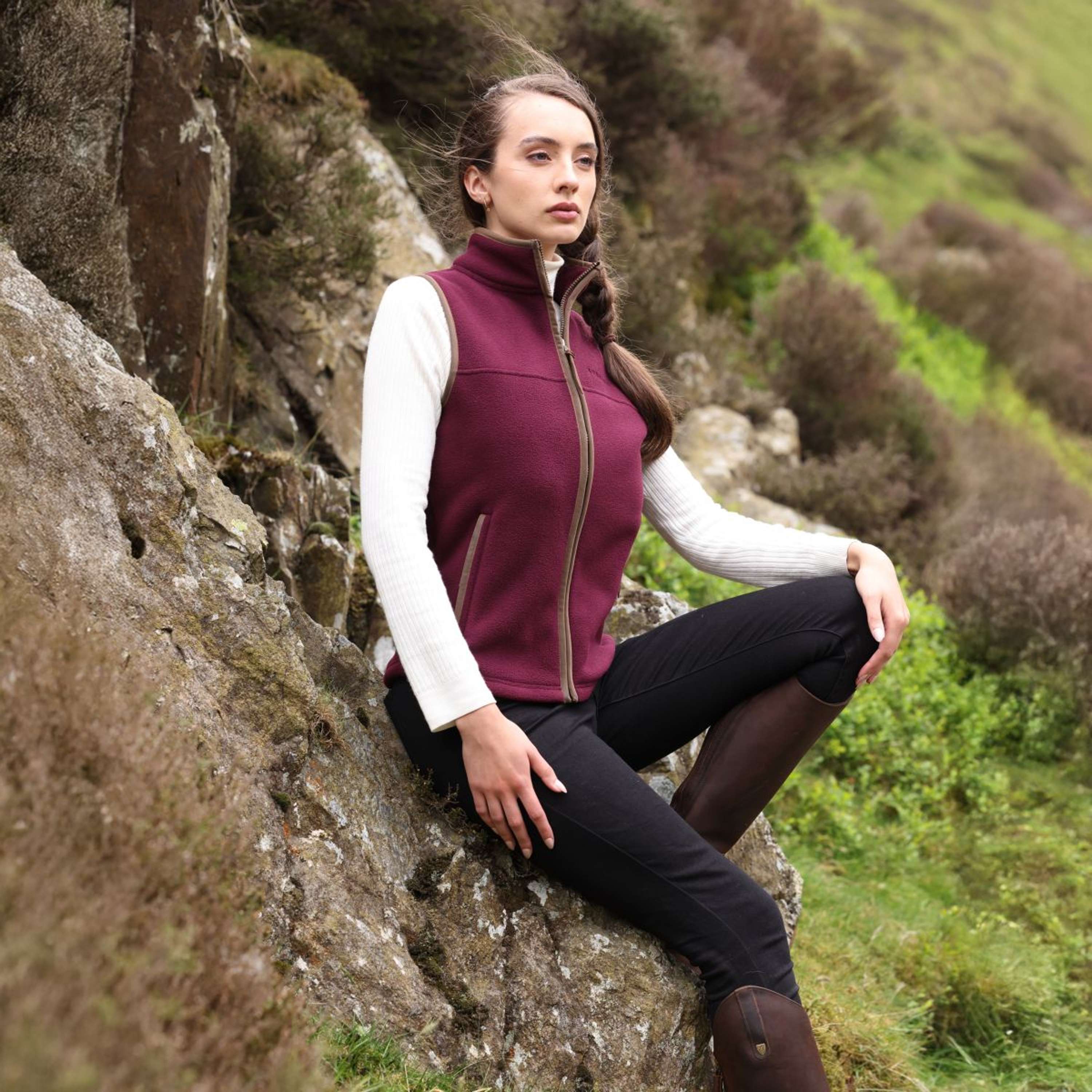 Aubrion by Shires Bodywarmer Original Fleece Maroon