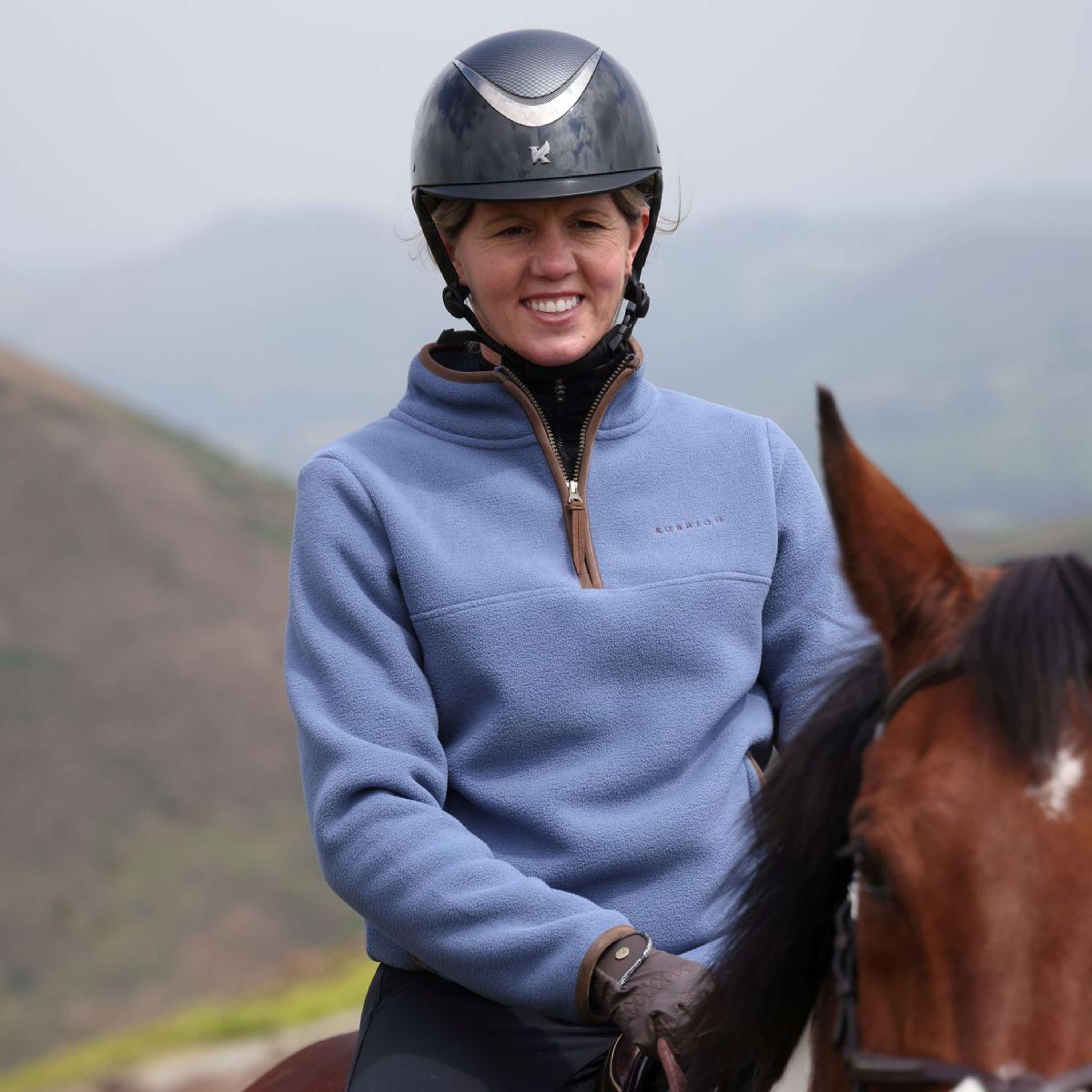 Aubrion by Shires Sweater Original Fleece Blue