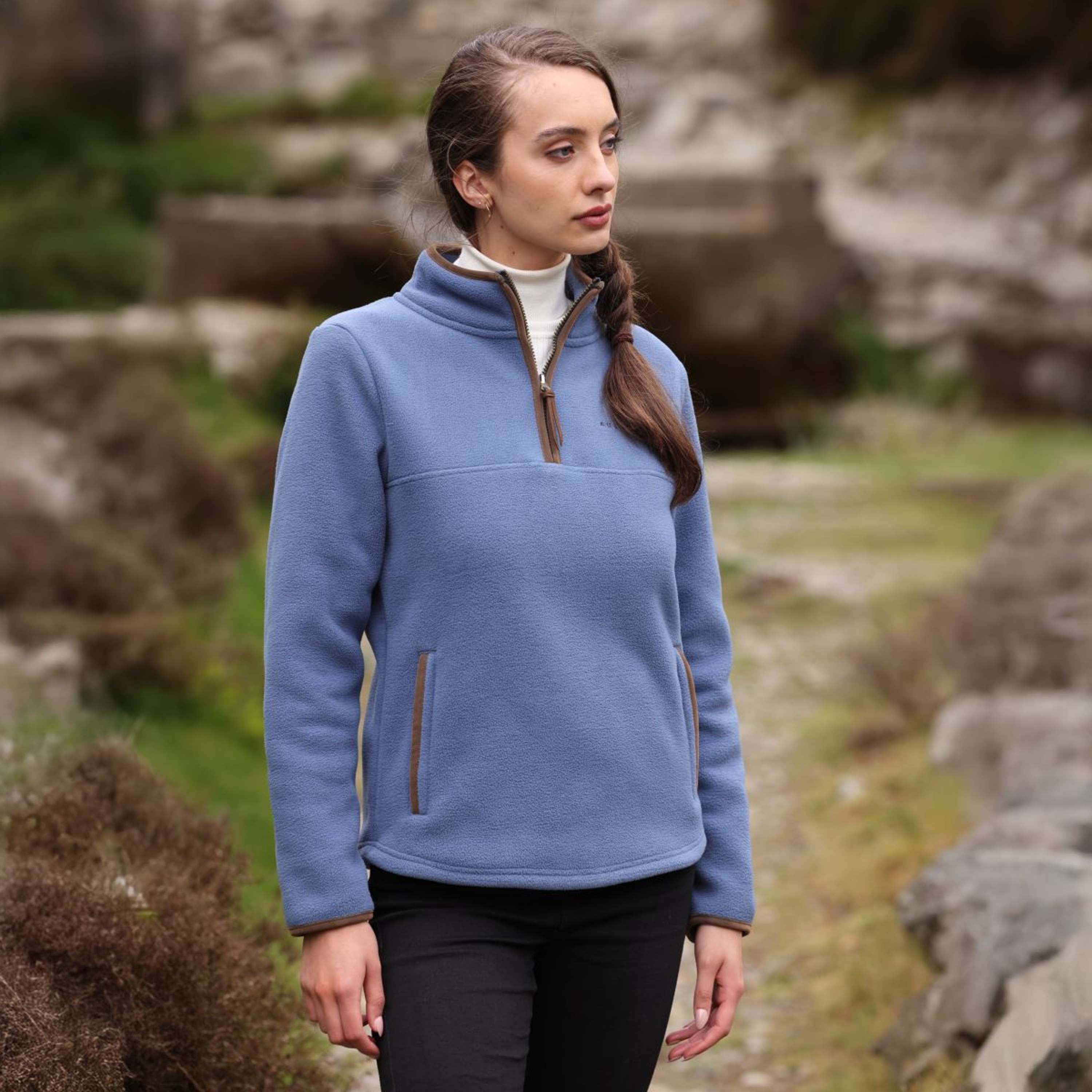Aubrion by Shires Sweater Original Fleece Blue