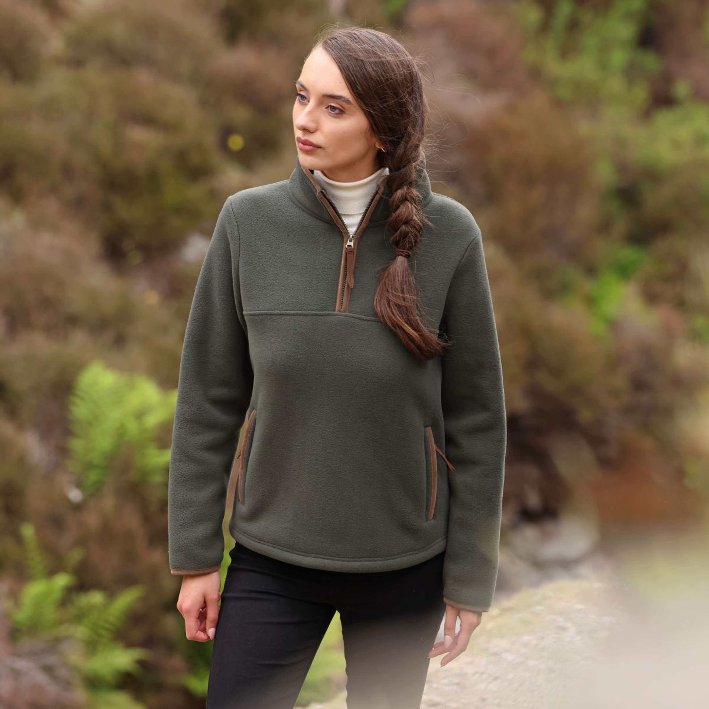 Aubrion by Shires Sweater Original Fleece Green
