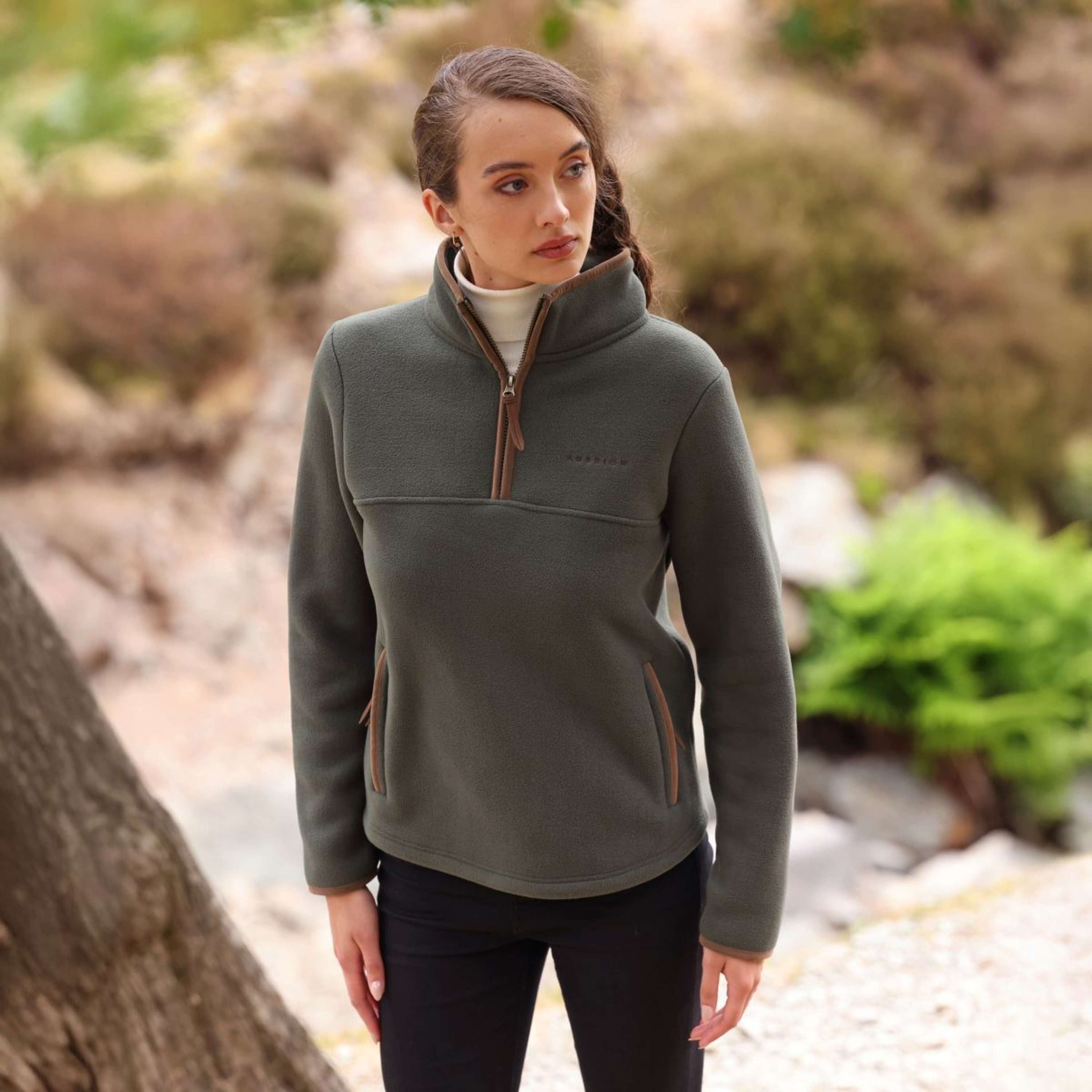Aubrion by Shires Sweater Original Fleece Green