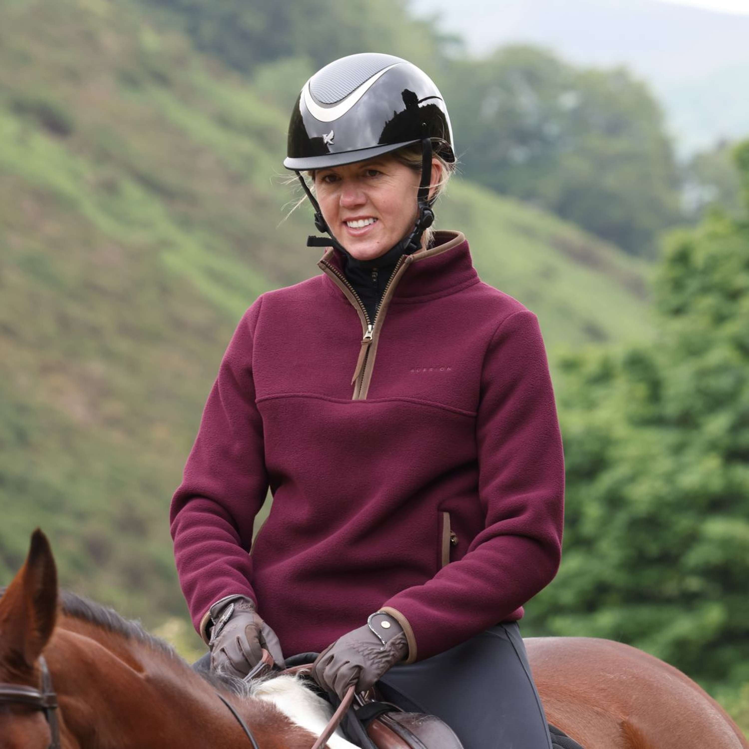 Aubrion by Shires Sweater Original Fleece Maroon