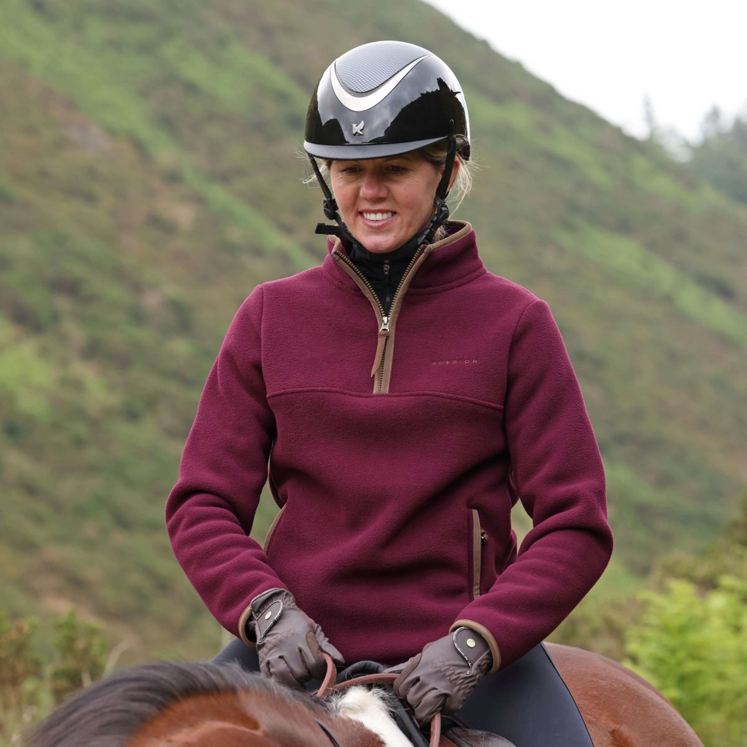 Aubrion by Shires Sweater Original Fleece Maroon