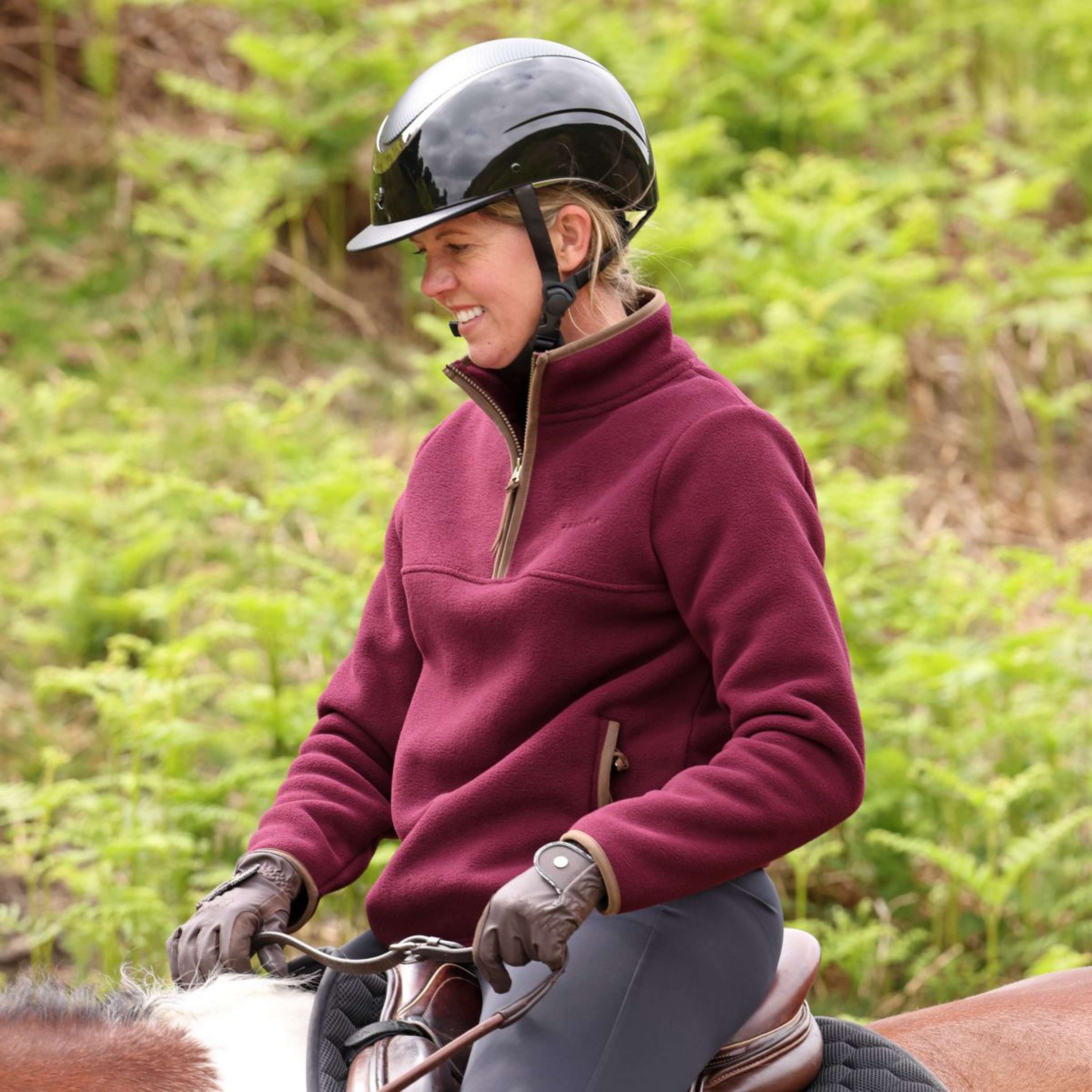 Aubrion by Shires Sweater Original Fleece Maroon