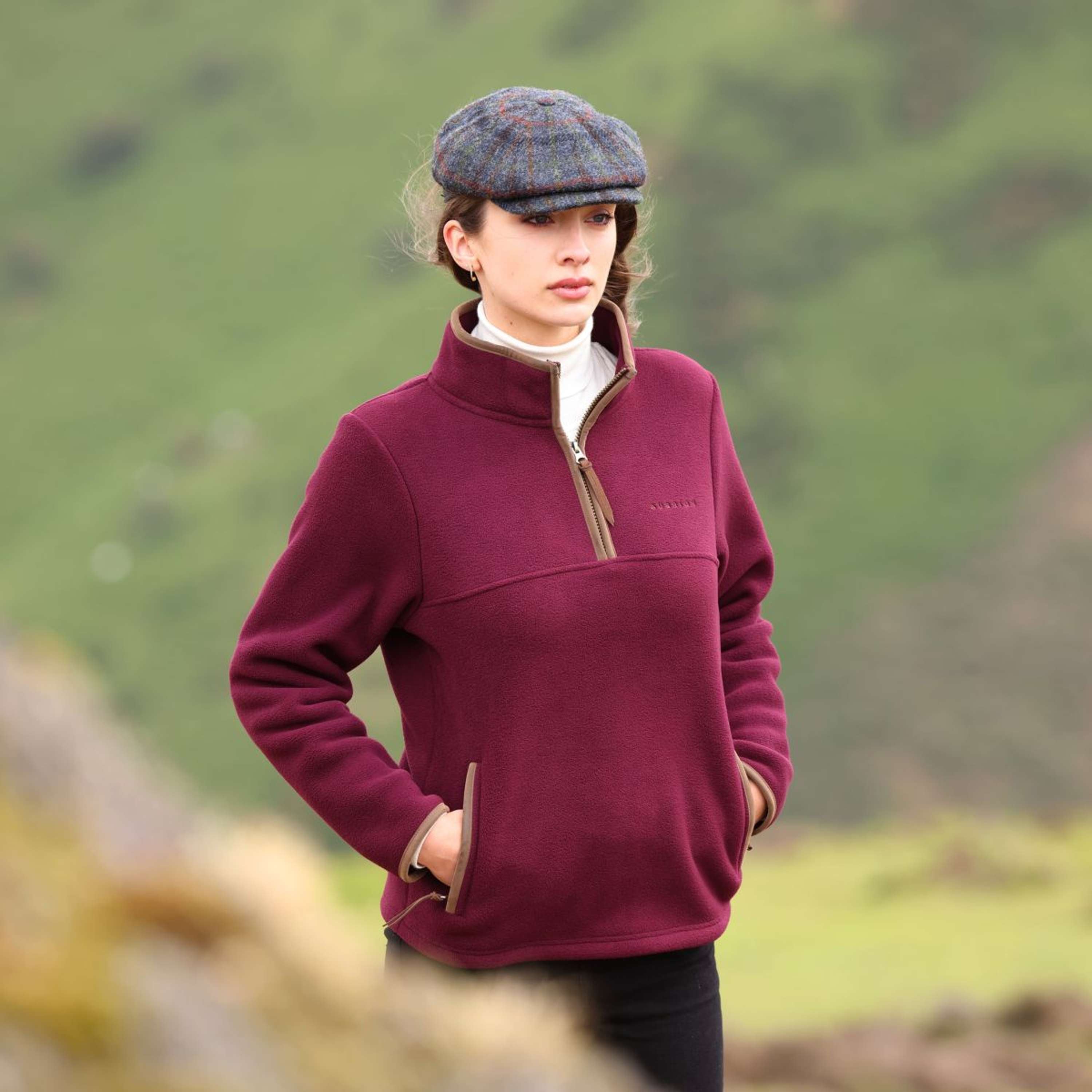 Aubrion by Shires Sweater Original Fleece Maroon