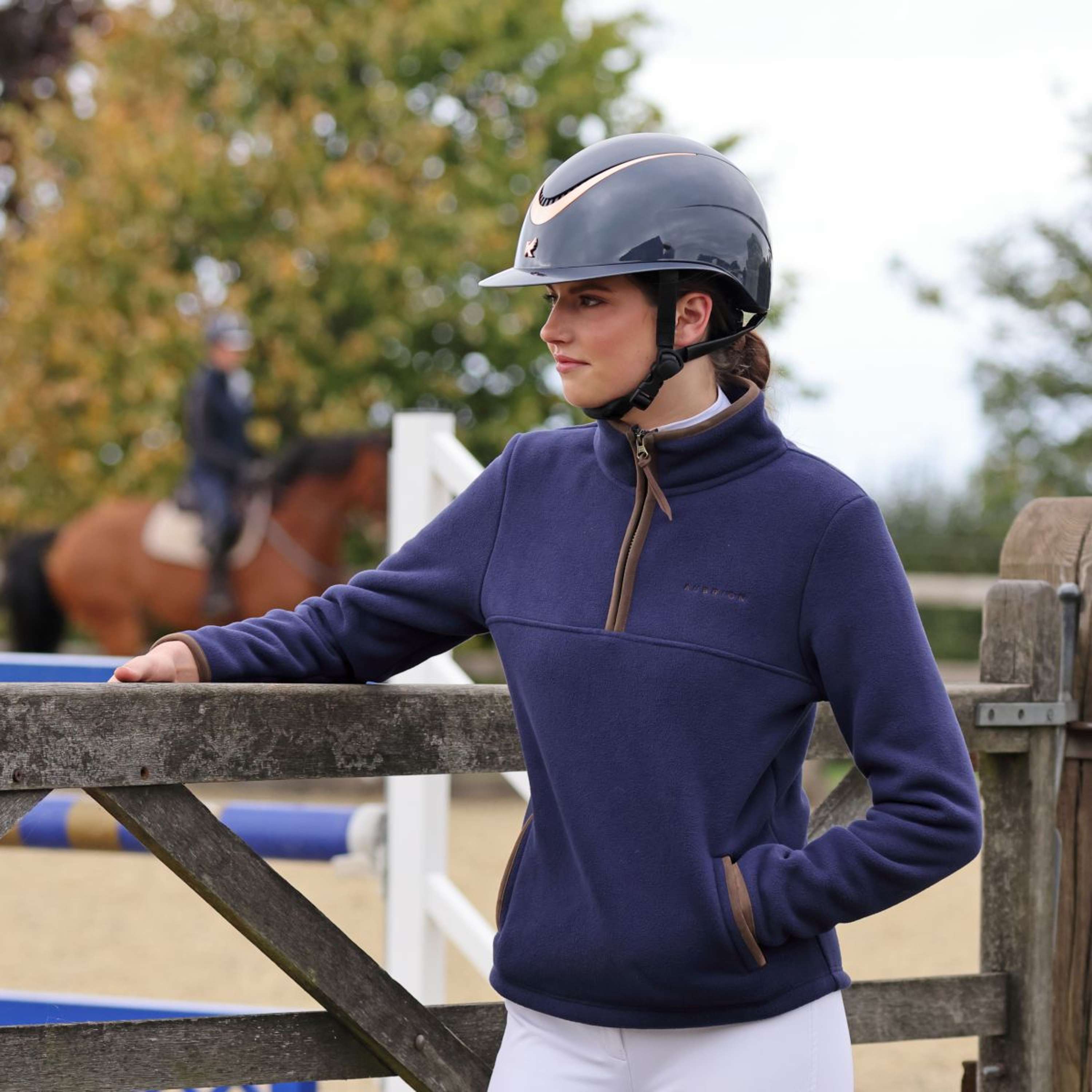 Aubrion by Shires Sweater Original Fleece Navy