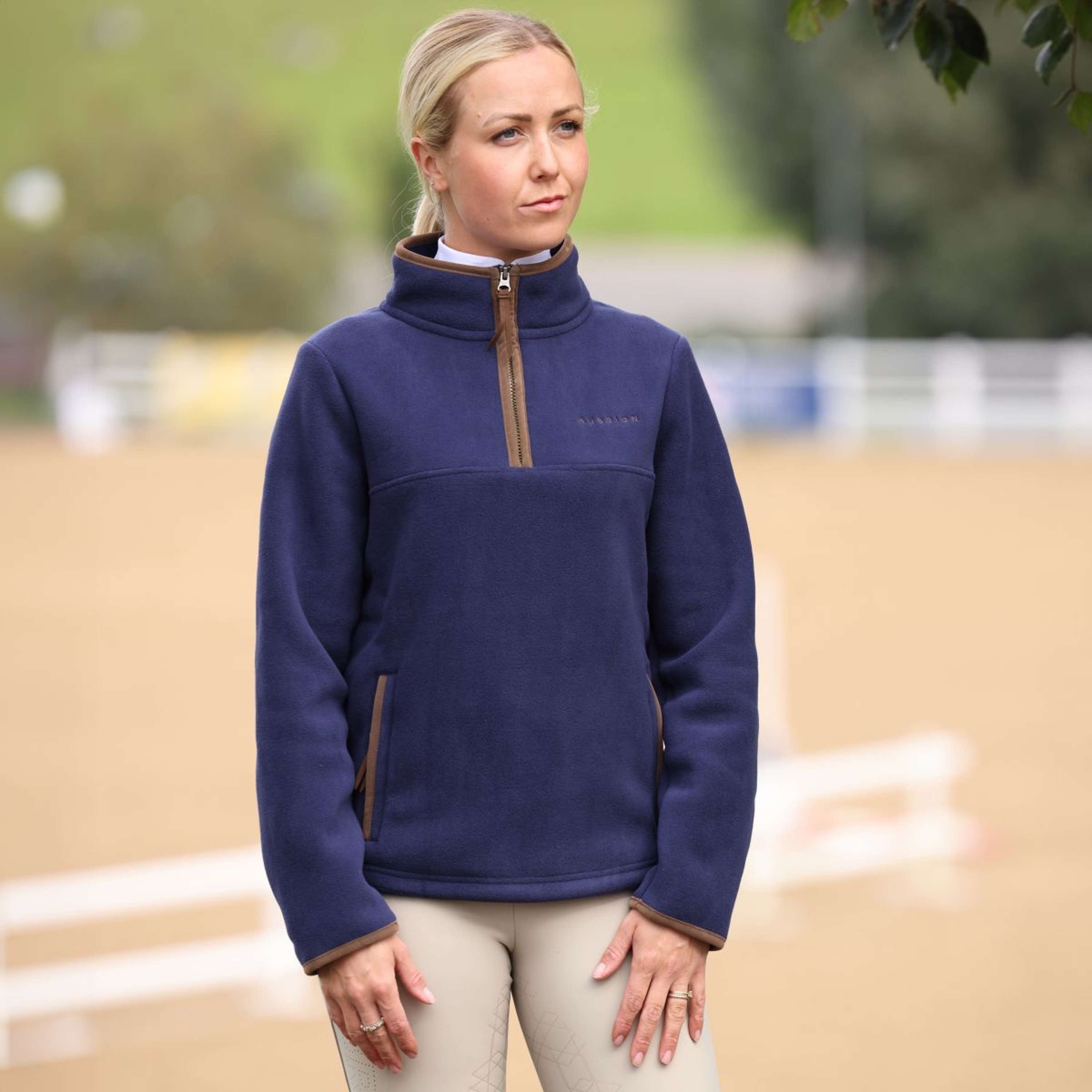Aubrion by Shires Sweater Original Fleece Navy