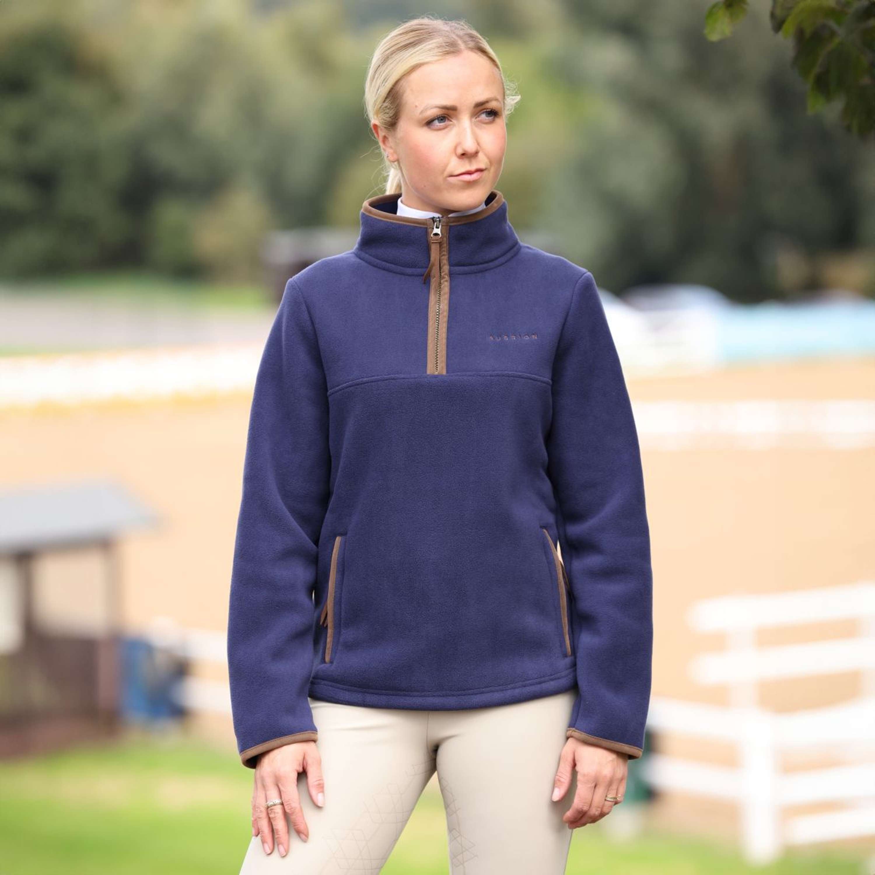 Aubrion by Shires Sweater Original Fleece Navy