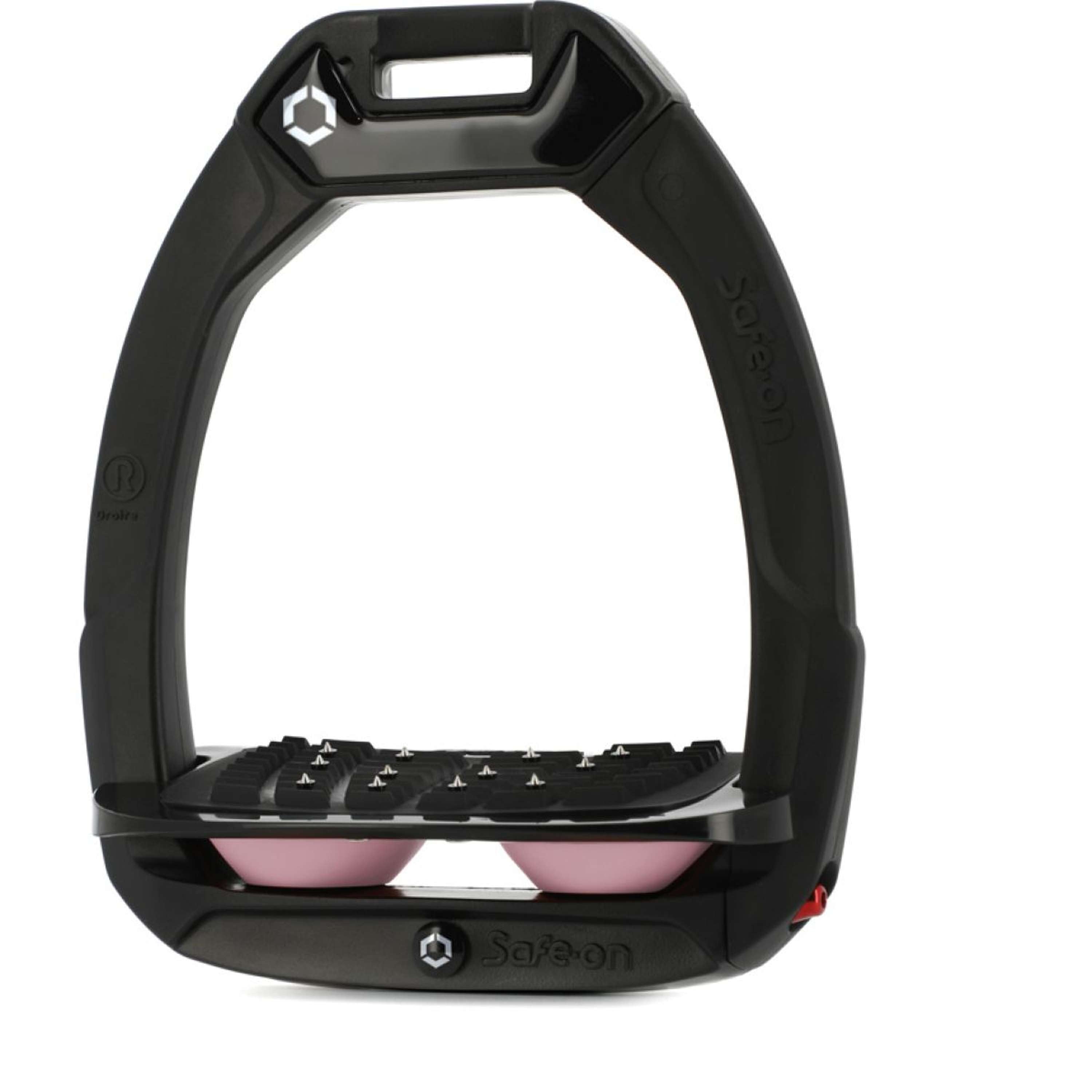 Flex-On Safety Stirrups Safe-On Inclined Ultra Grip Light pink