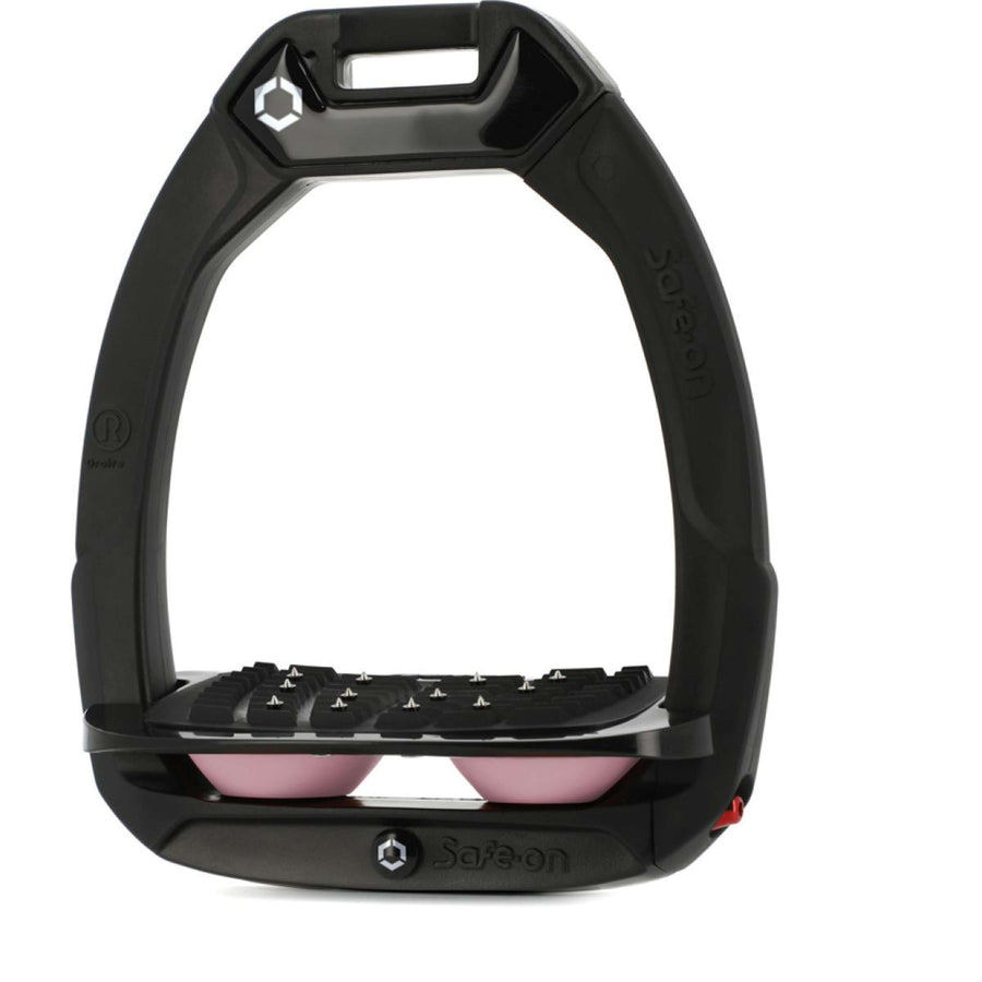 Flex-On Safety Stirrups Safe-On Inclined Ultra Grip Light pink