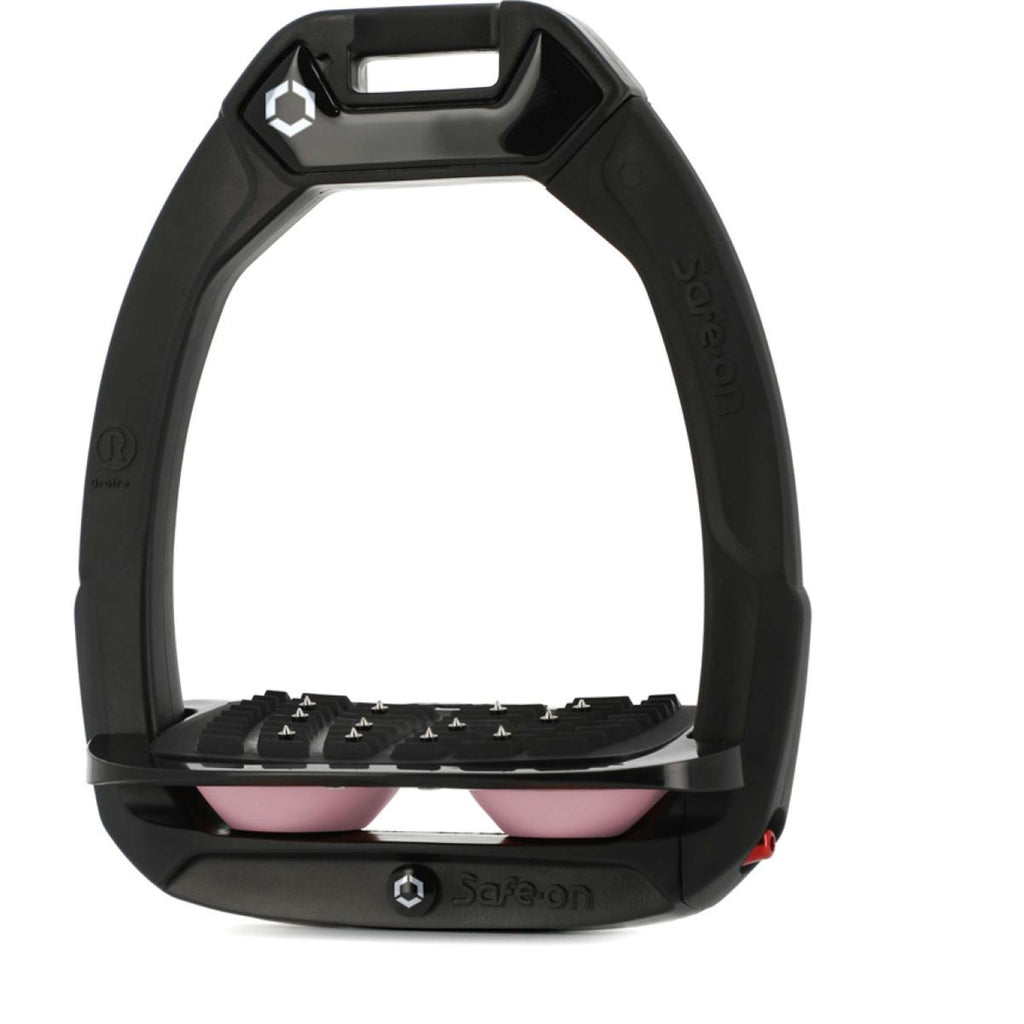 Flex-On Safety Stirrups Safe-On Inclined Ultra Grip Light pink
