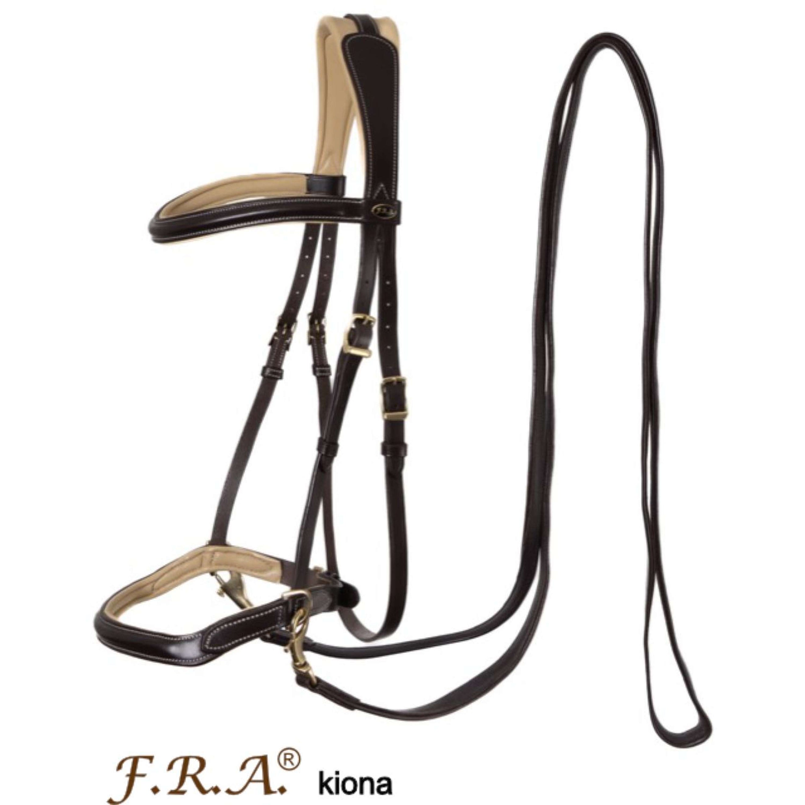 F.R.A. Bitless Bridle Kiona Brown/Beige