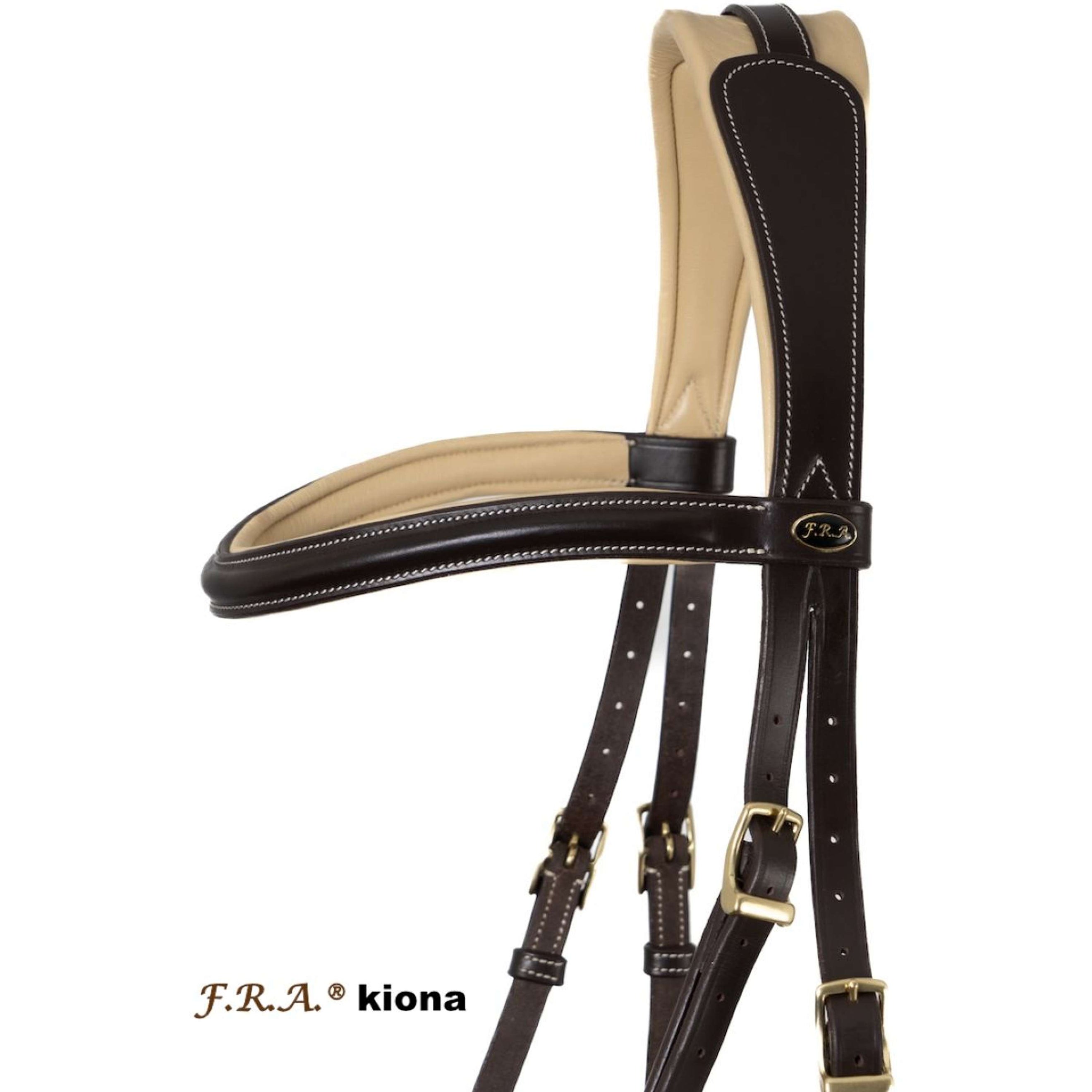 F.R.A. Bitless Bridle Kiona Brown/Beige
