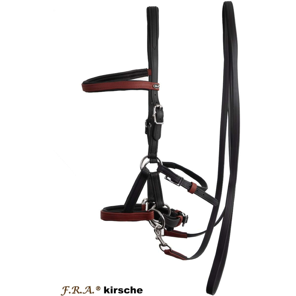 F.R.A. Bitless Bridle kirsche Burgundy