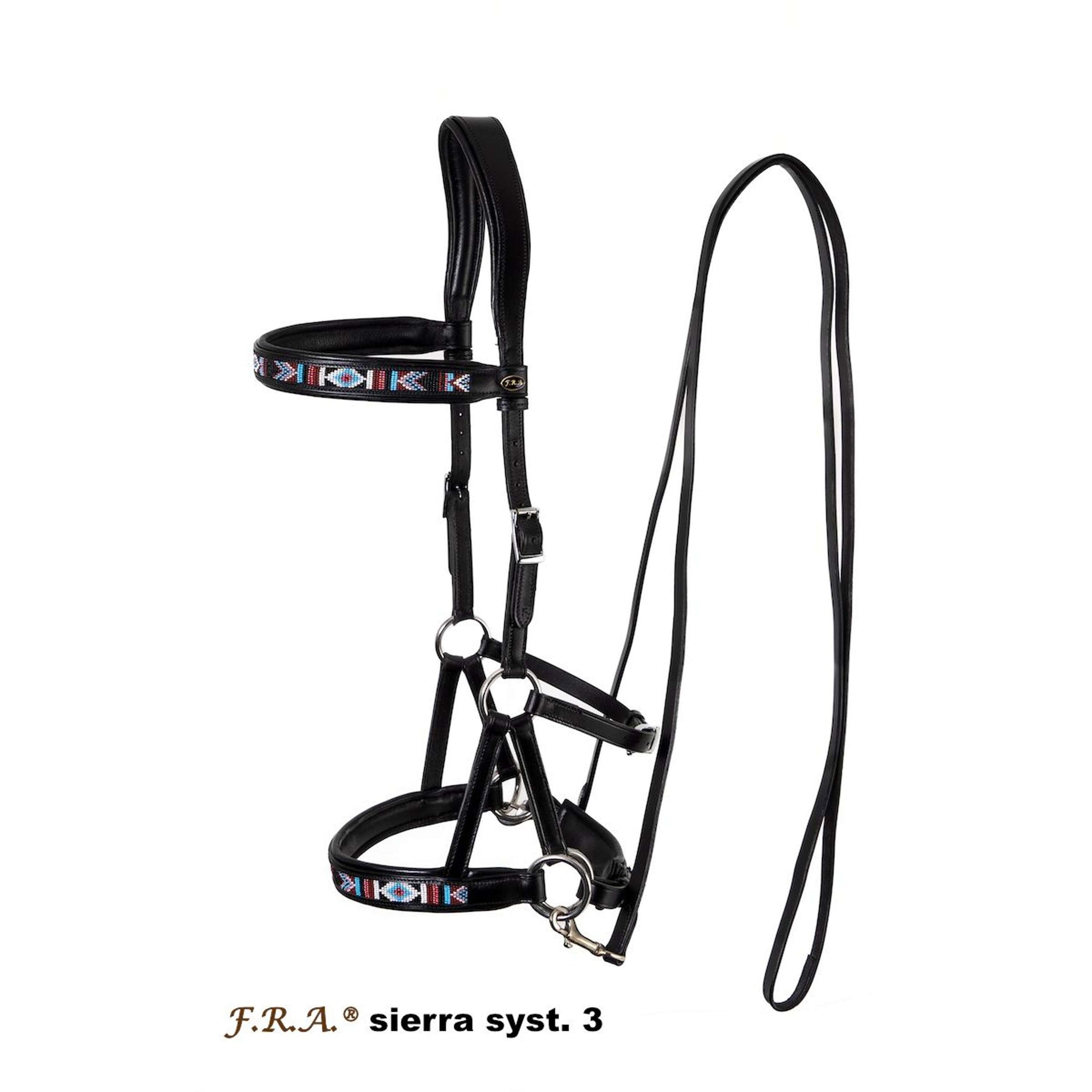 F.R.A. Bitless Bridle sierra systeem 3 Black