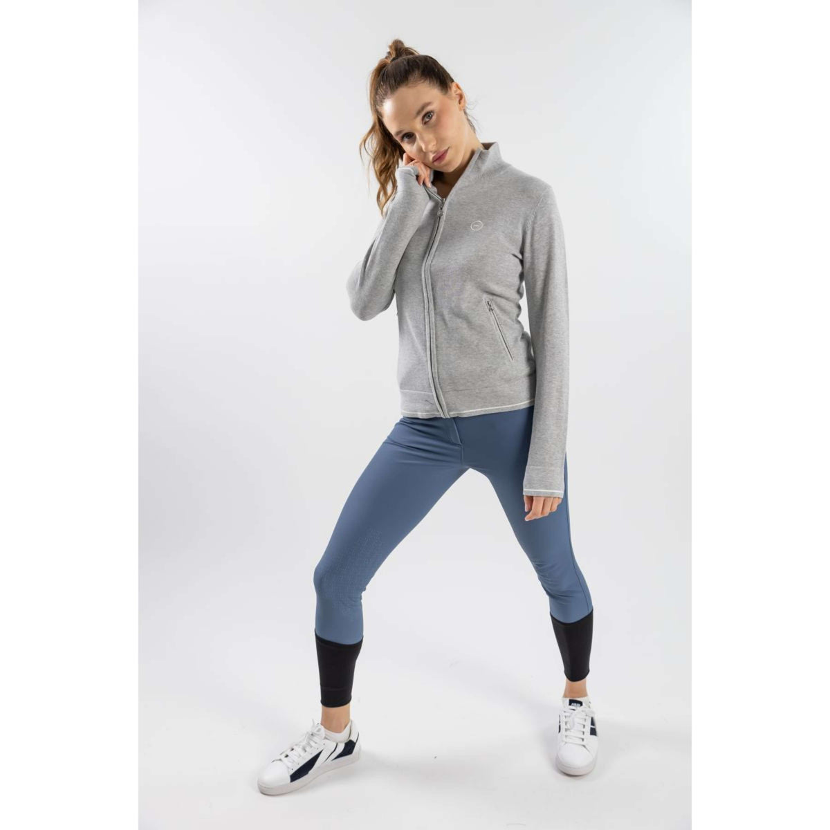 Harcour Zip-Hoodie Swim Women Grey