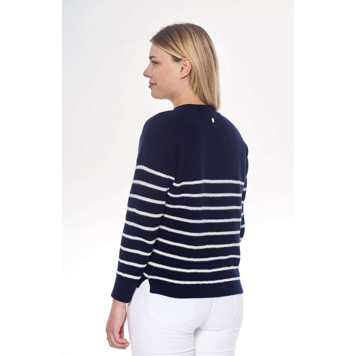 Harcour Sweater Camelia Cardigant Women Navy/White