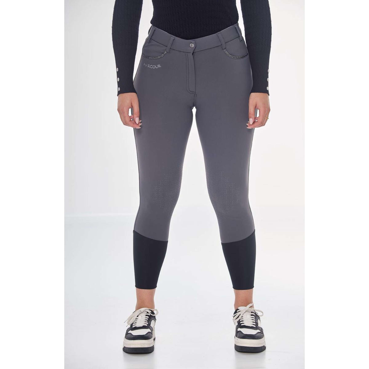 Harcour Breeches Jaipur Fix System Grip Polarfleece Women Anthracite