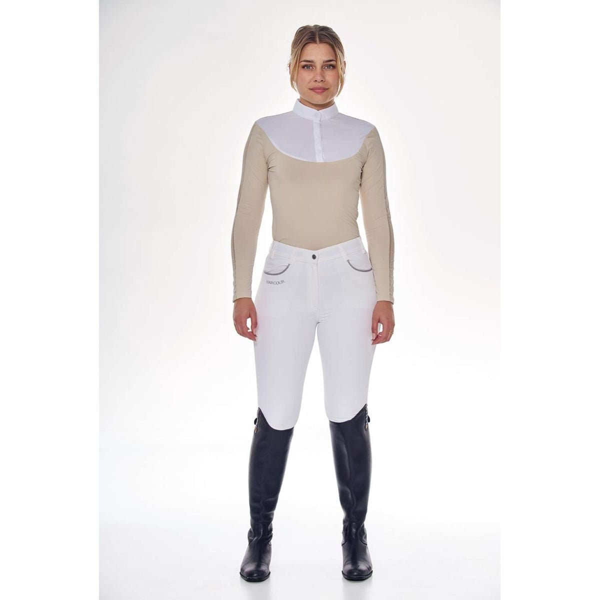 Harcour Competition Shirt Pannie Long Sleeves Ivory