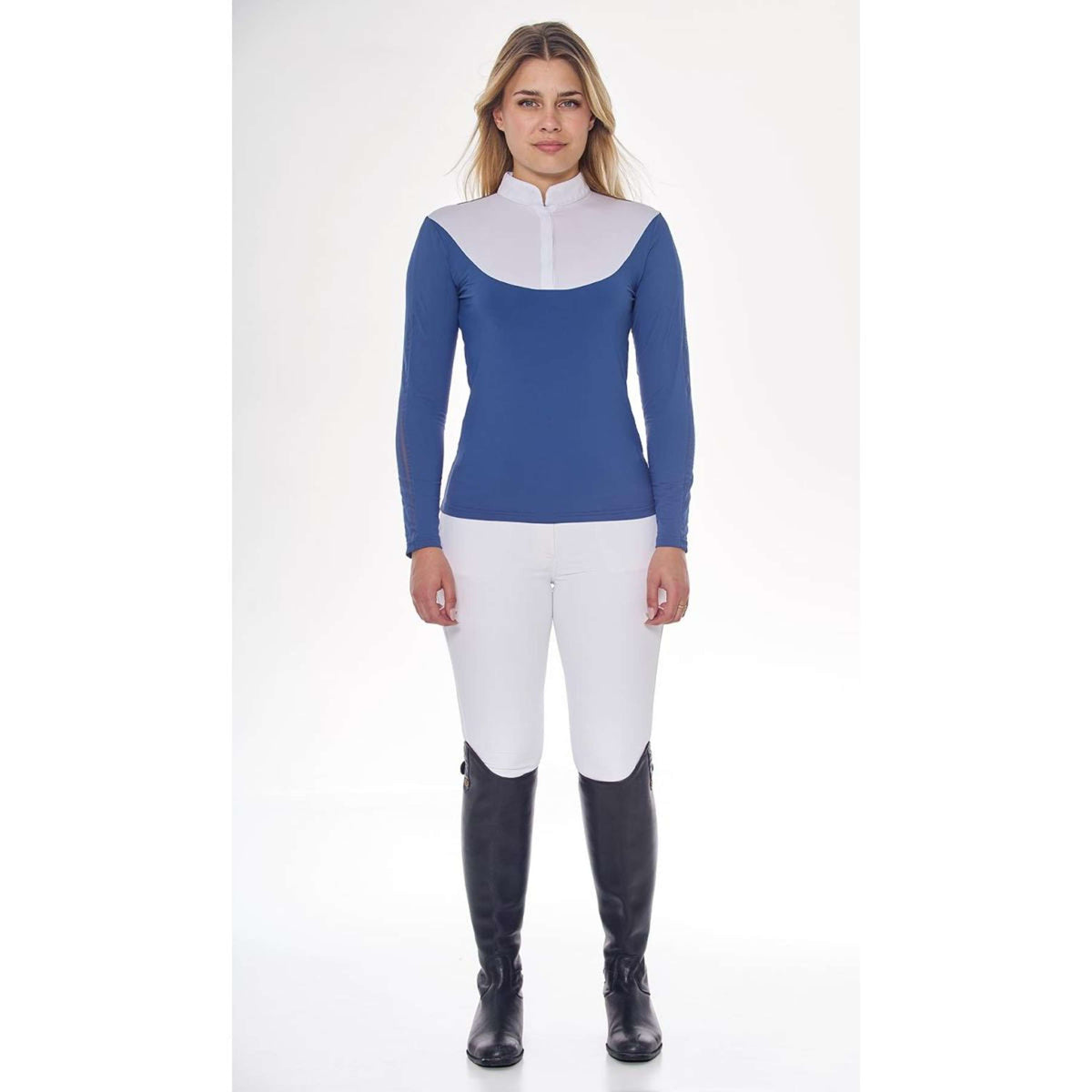 Harcour Competition Shirt Pannie Long Sleeves Steel Blue