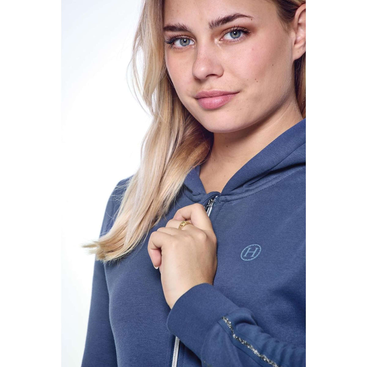 Harcour Zip-Hoodie Sworm Women Steel Blue