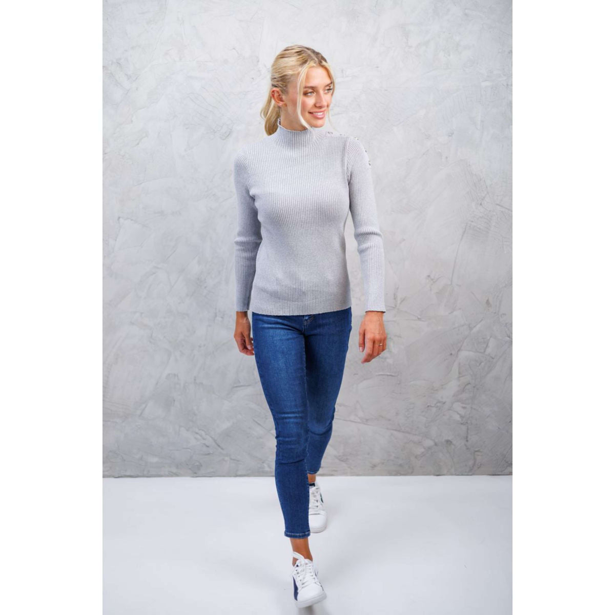 Harcour Sweater Swambi Women Grey Melange