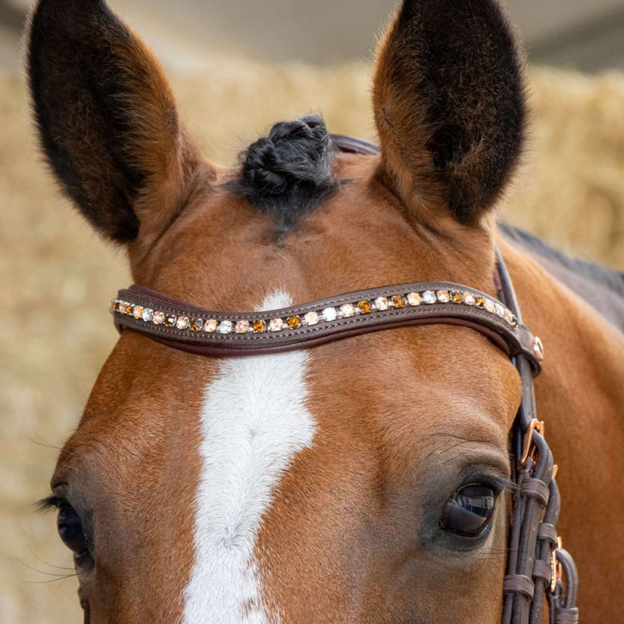 Harry's Horse Bridle Bombastic Crystals Brown