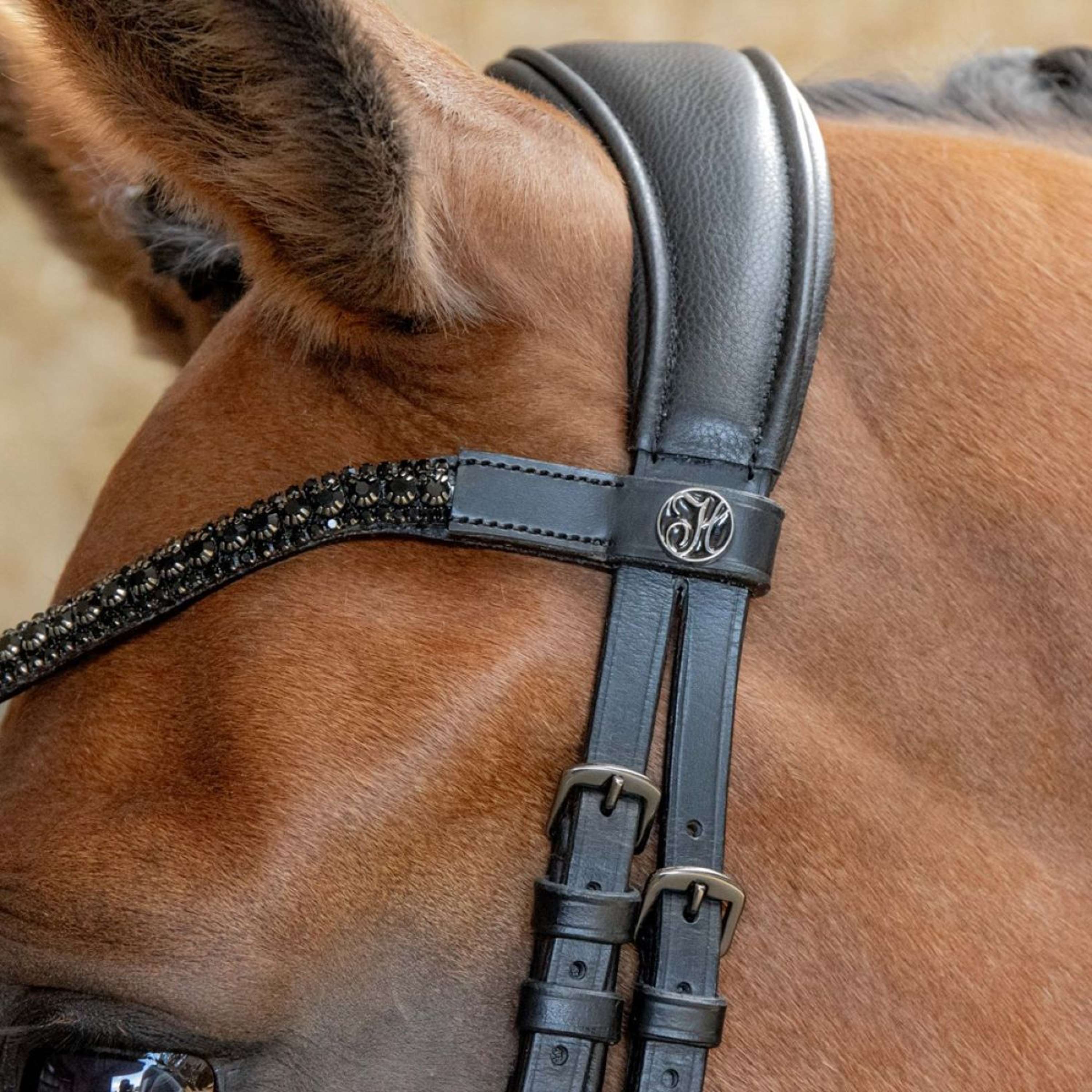 Harry's Horse Bridle Anatomic Black Crystal Black