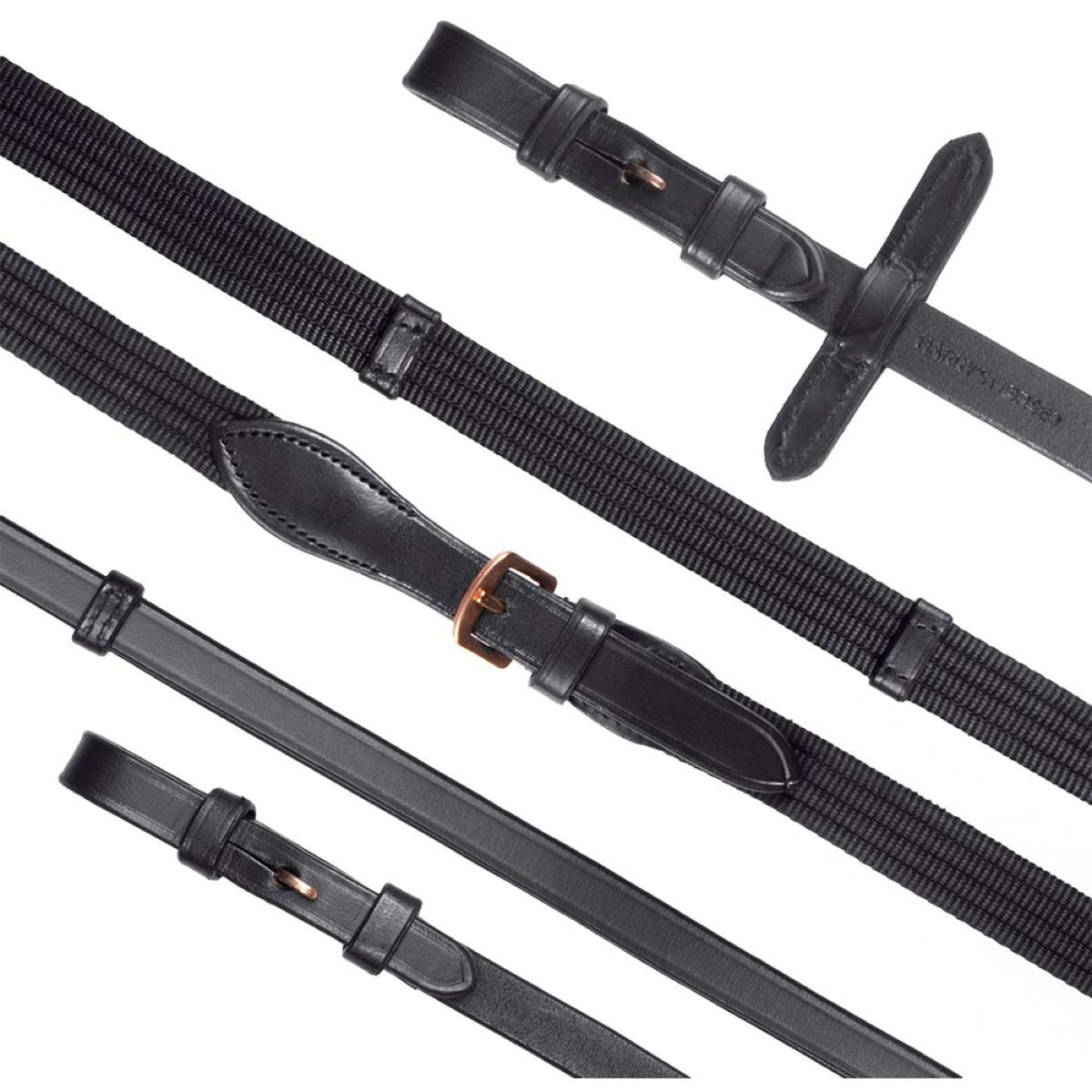 Harry's Horse Double Bridle Soft Rosegold Black