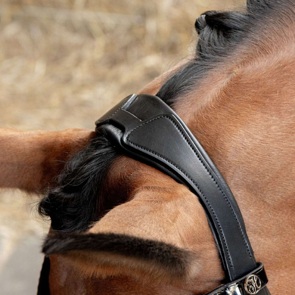 Harry's Horse Double Bridle Soft Rosegold Black