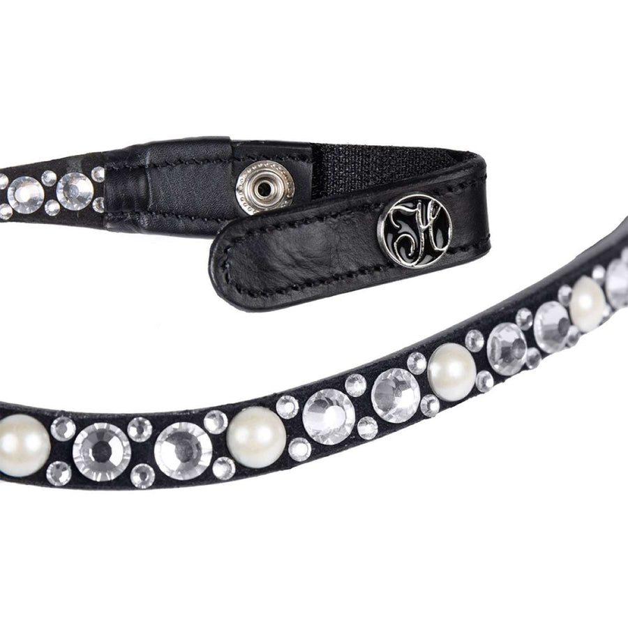 Harry's Horse Browband Diamond Pearl Silver