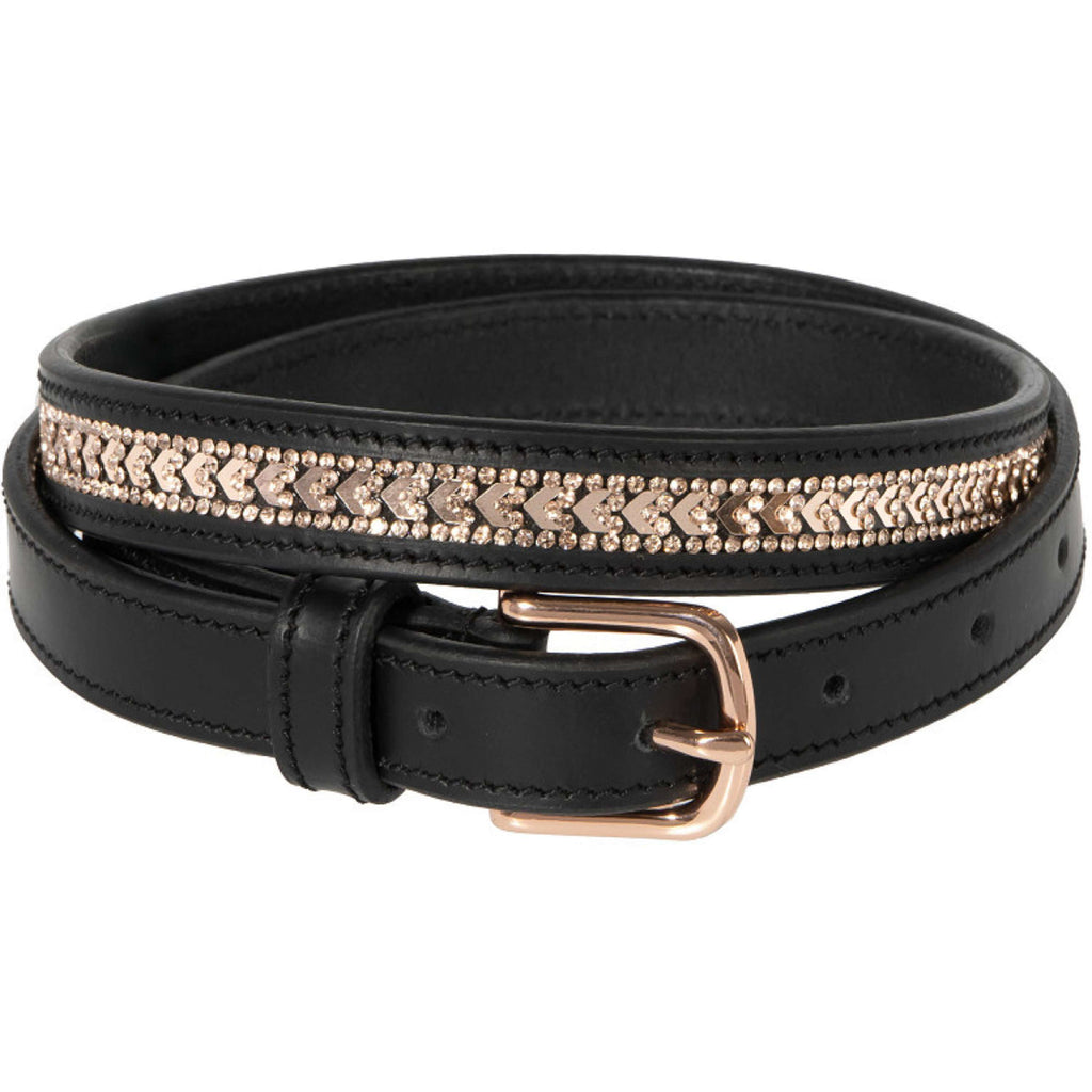 Harry's Horse Belt Sparkling Arrow Leather Black/Rosegold