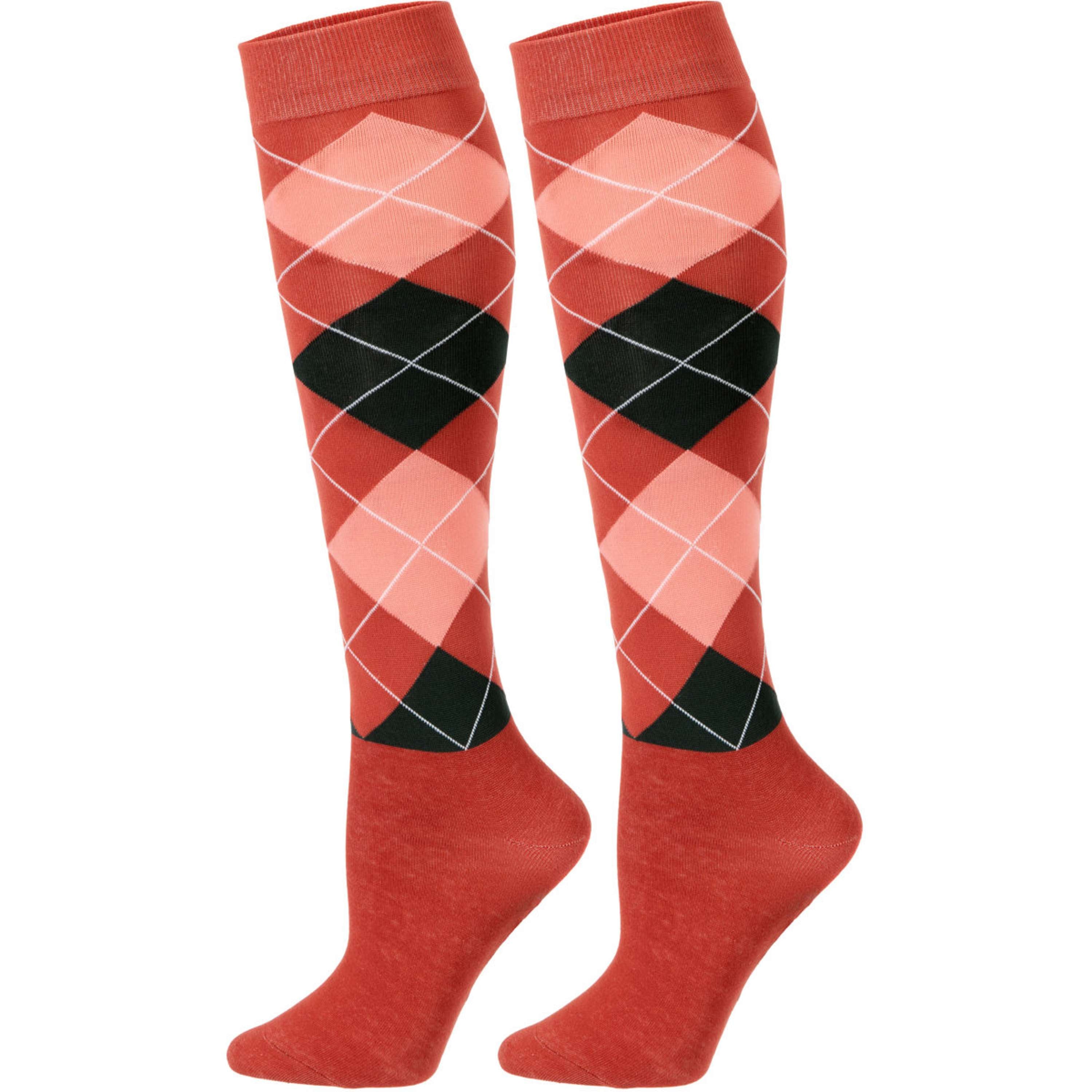Harry's Horse Riding Socks Argyle Hot-Sauce