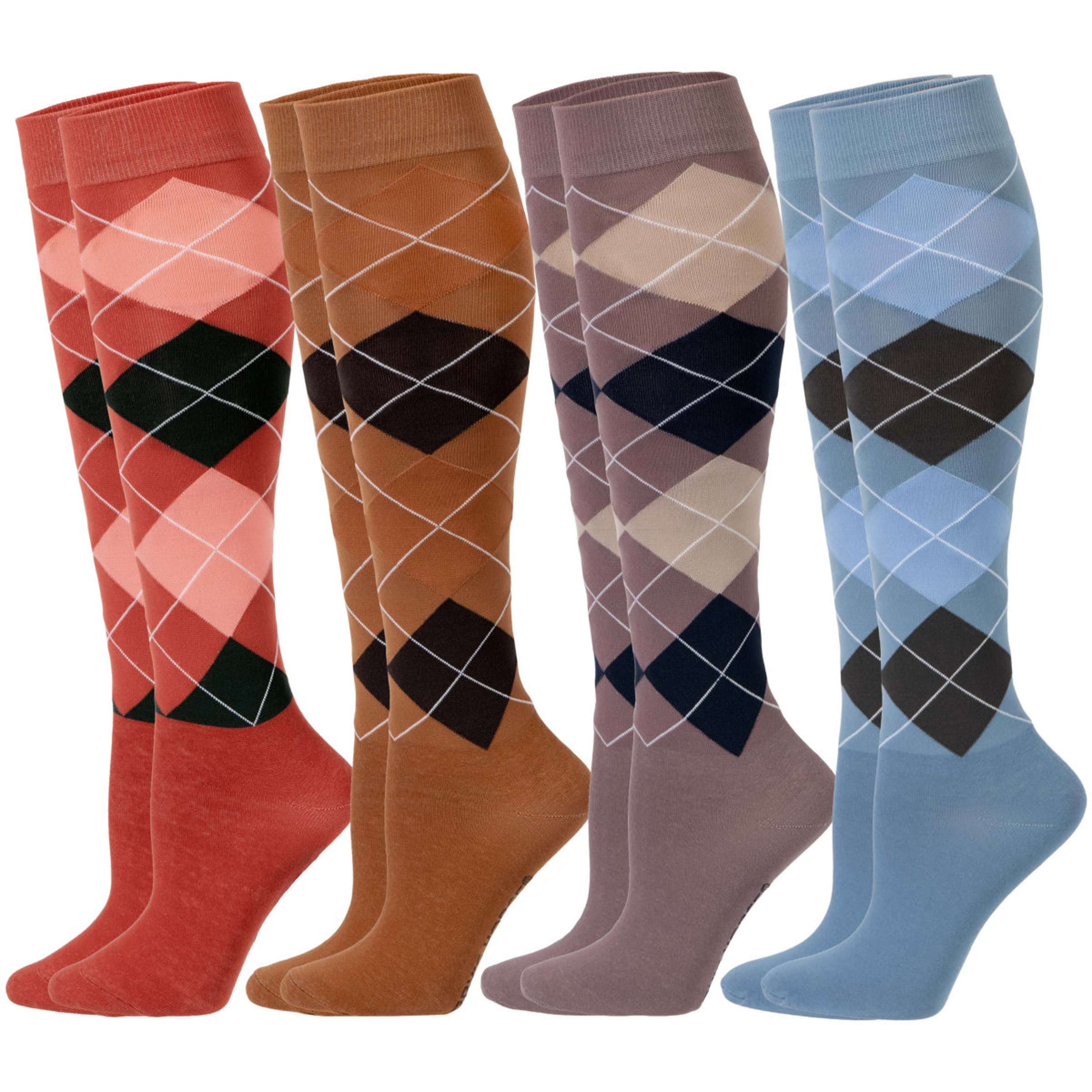 Harry's Horse Riding Socks Argyle Mocha-Bisque