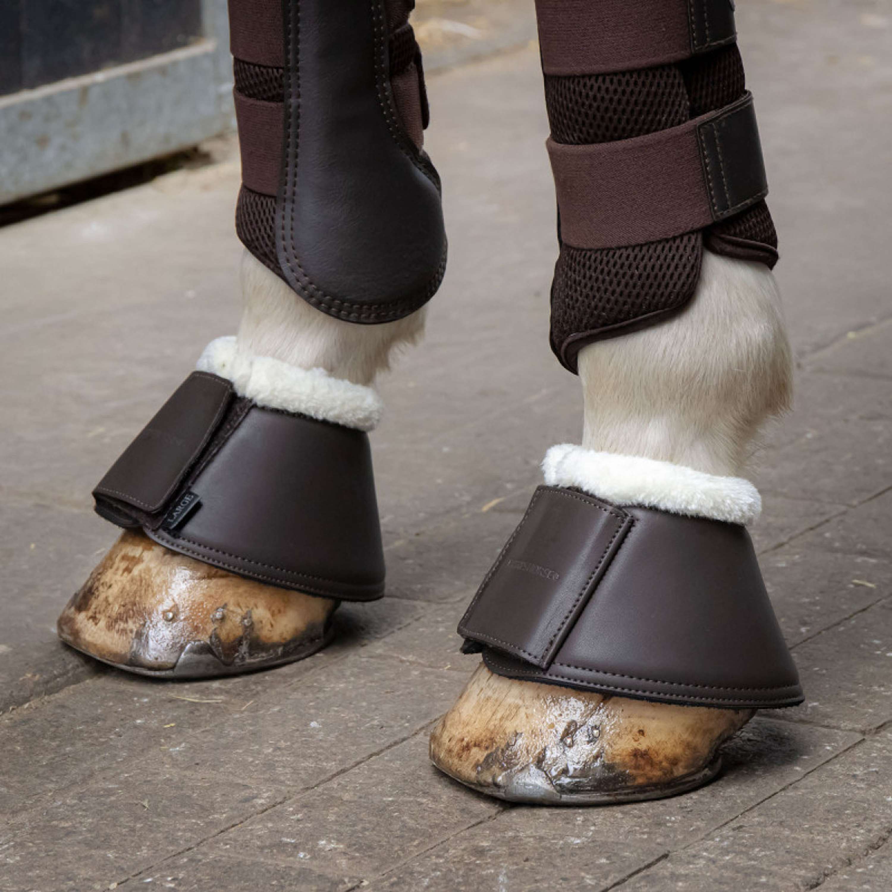 Harry's Horse Bell Boots Excellent Faux Fur Brown
