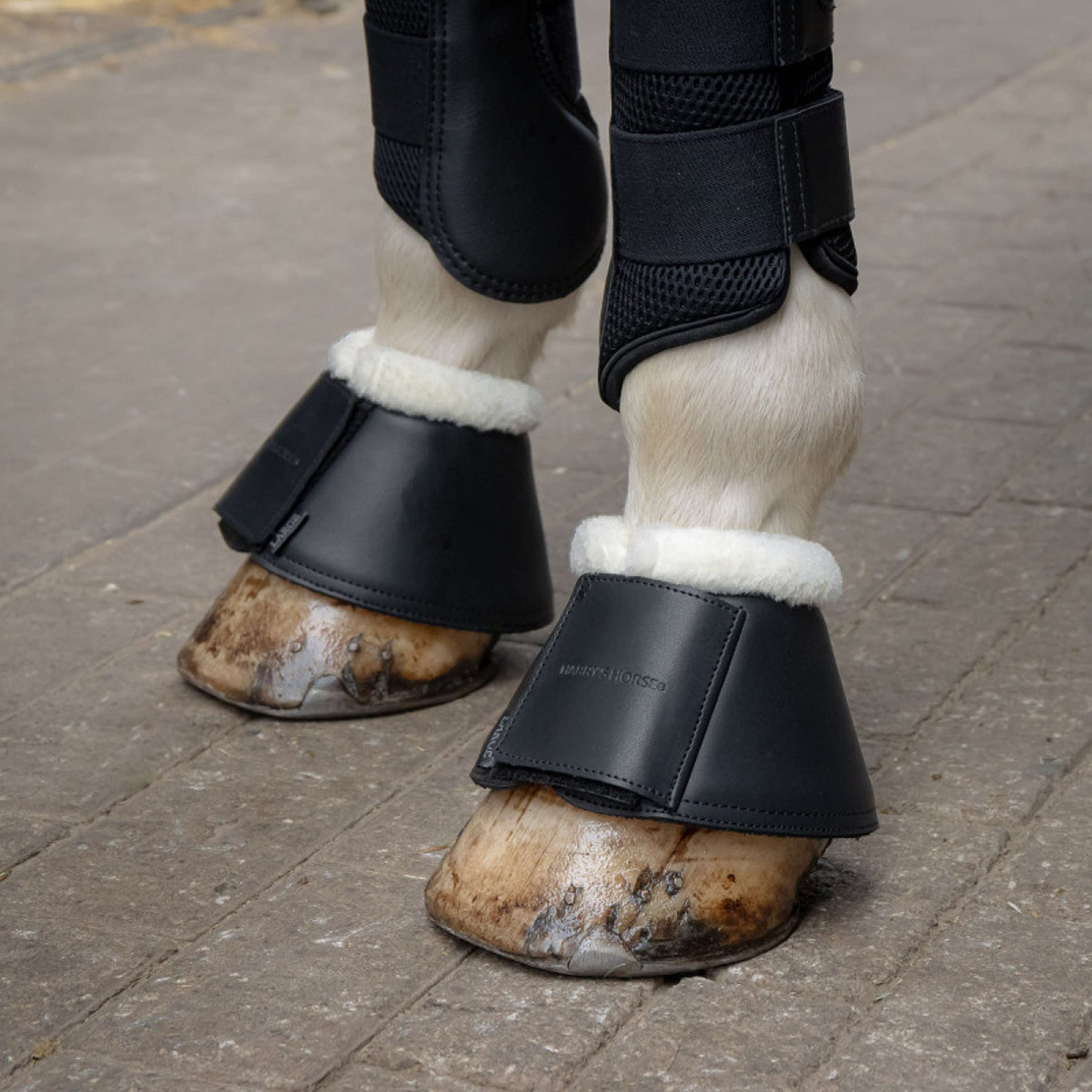 Harry's Horse Bell Boots Excellent Faux Fur Black