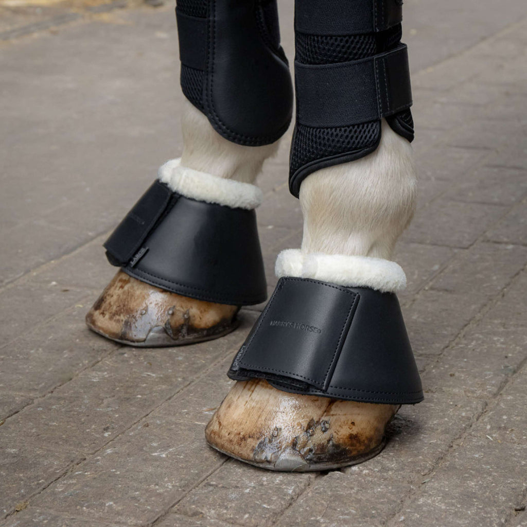 Harry's Horse Bell Boots Excellent Faux Fur Black