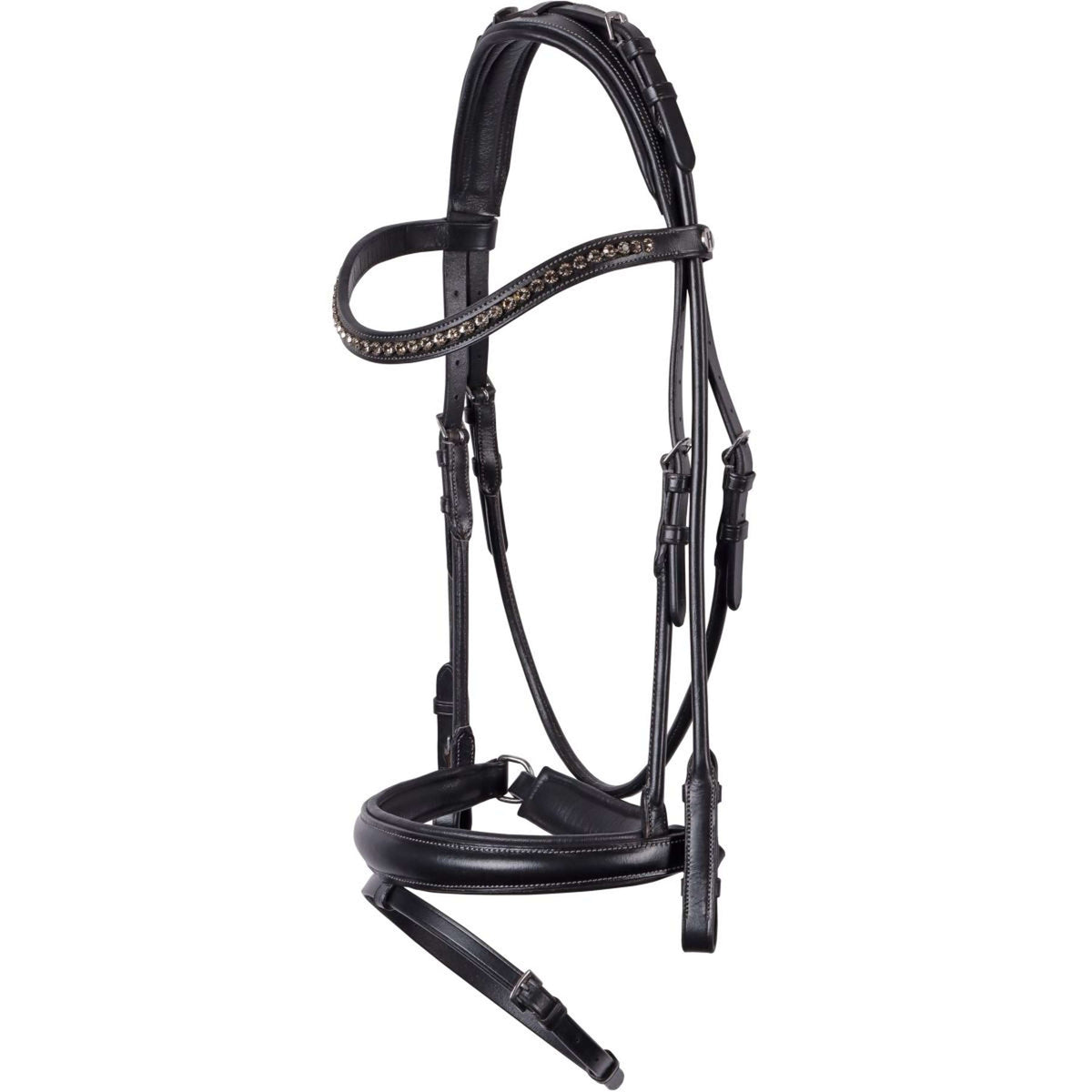 Harrys Horse Bridle Lacque Rolled Black