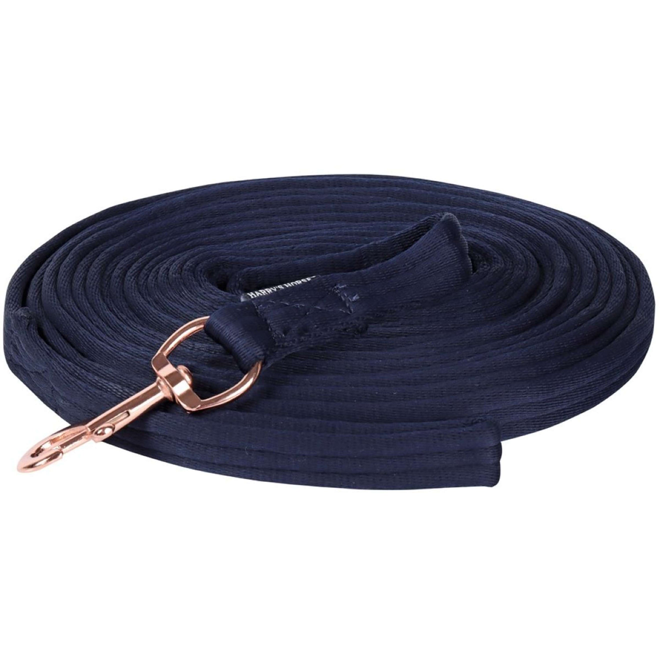 Harry's Horse Lunging Side Rope Soft Rosegold 8m Navy