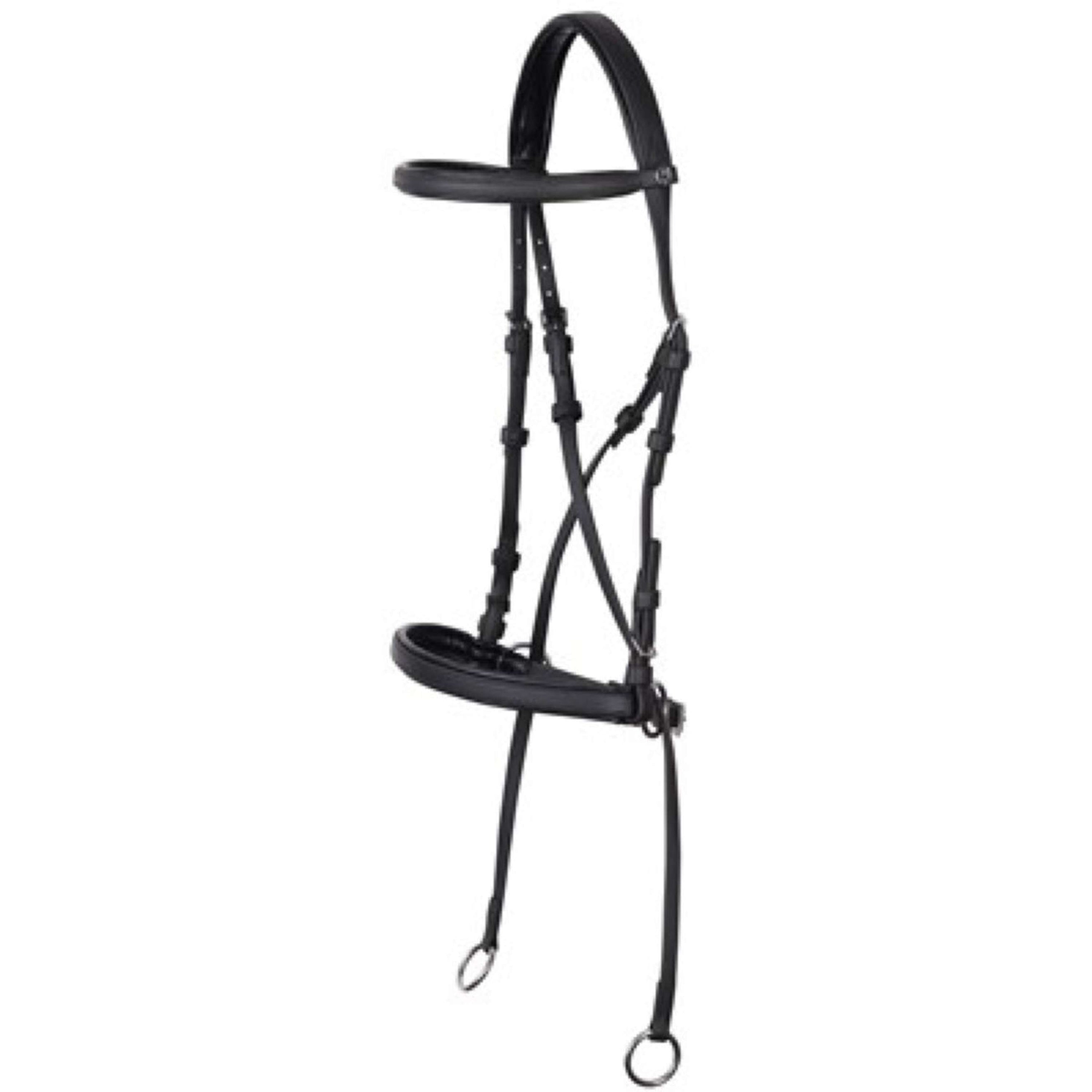 Harry's Horse Bridle Easy Care Bitless and Jaw Crossed Black