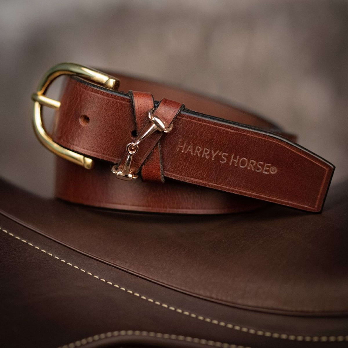 Harry's Horse Belt Bit Leather brown/gold