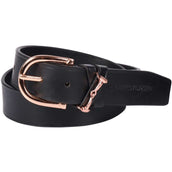 Harry's Horse Belt Bit Leather Black/Rosegold