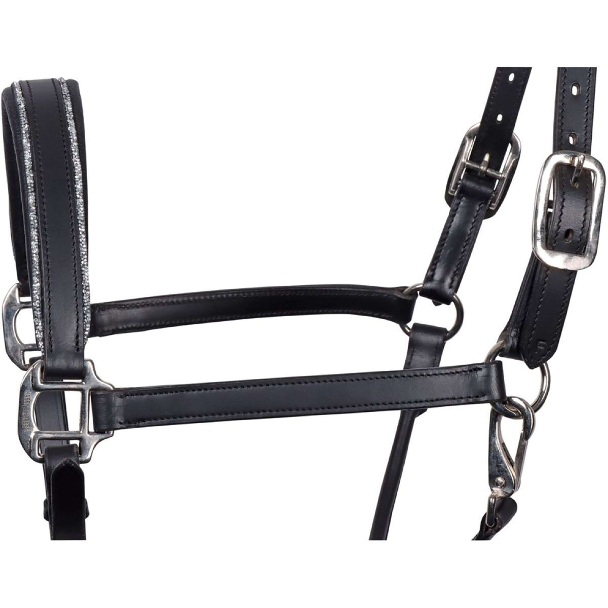 Harry's Horse Halter Sparkle Leather Black