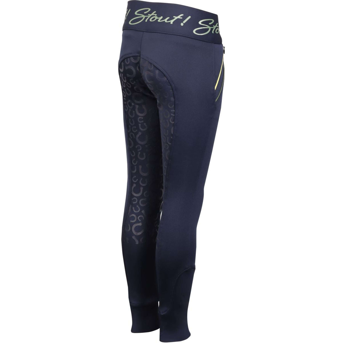 Harry's Horse Riding Legging Equitights STOUT! Lime Full Grip Navy