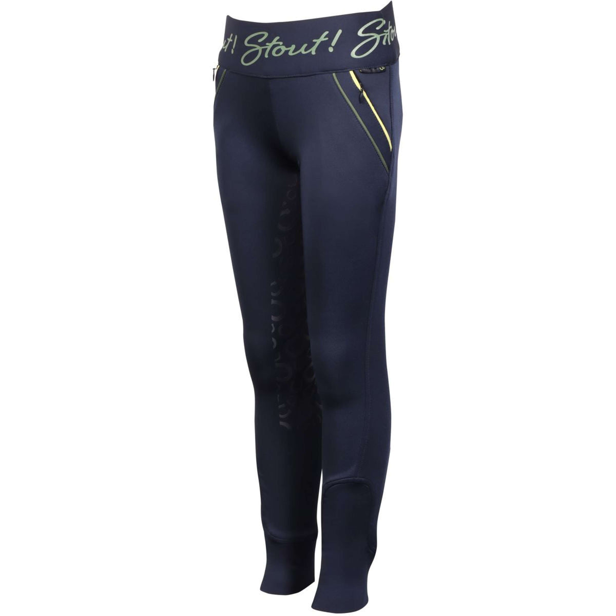 Harry's Horse Riding Legging Equitights STOUT! Lime Full Grip Navy