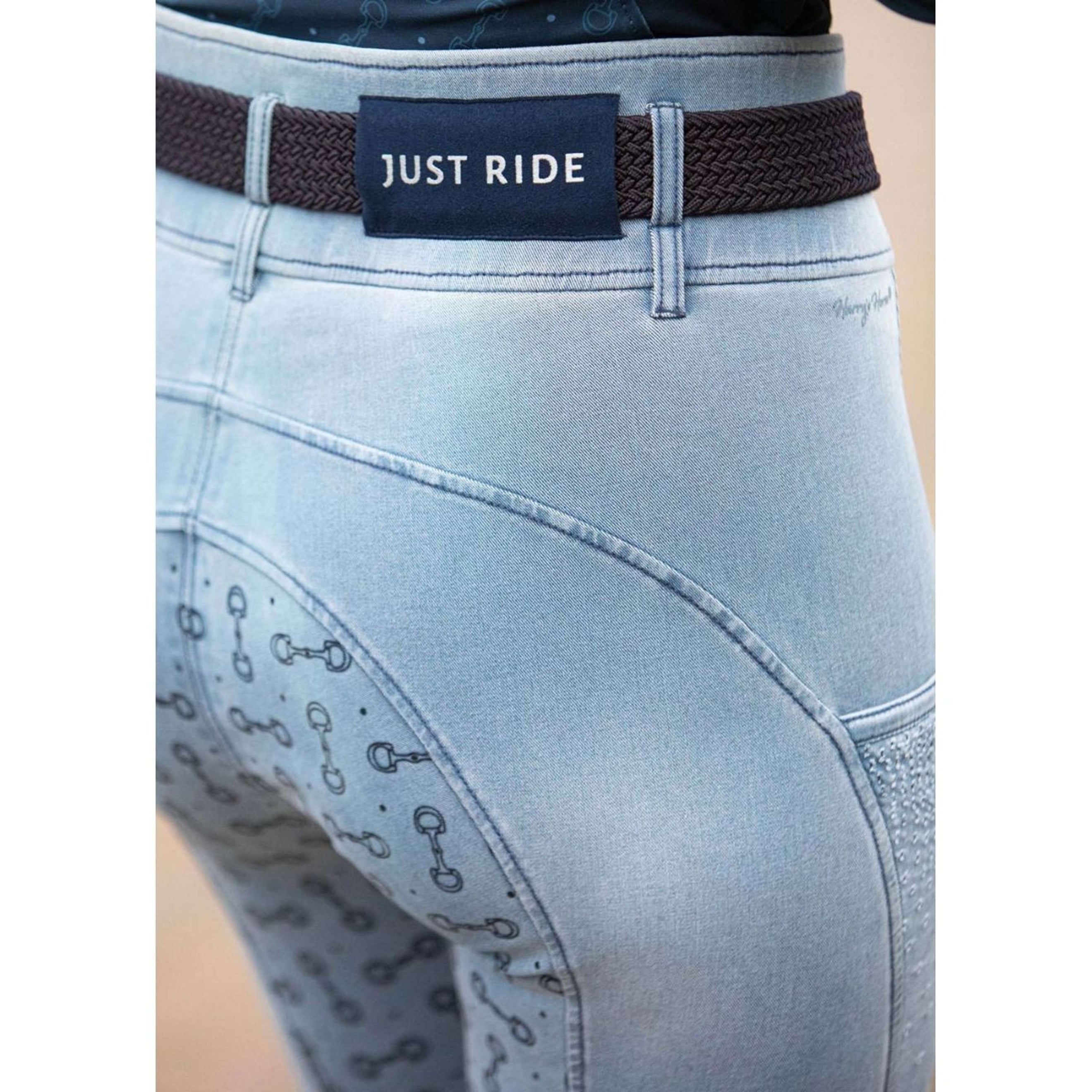 Harry's Horse Breeches Just Ride Retro Full Grip Lightblue Harry's Horse Breeches Just Ride Retro Full Grip Lightblue